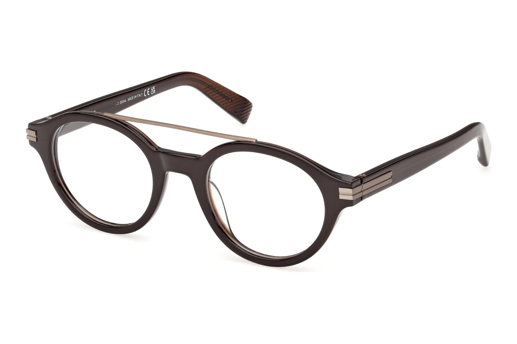 Zegna EZ5327 048 Glänzend Dunkelbraun Zegna EZ5327 048 Glänzend Dunkelbraun