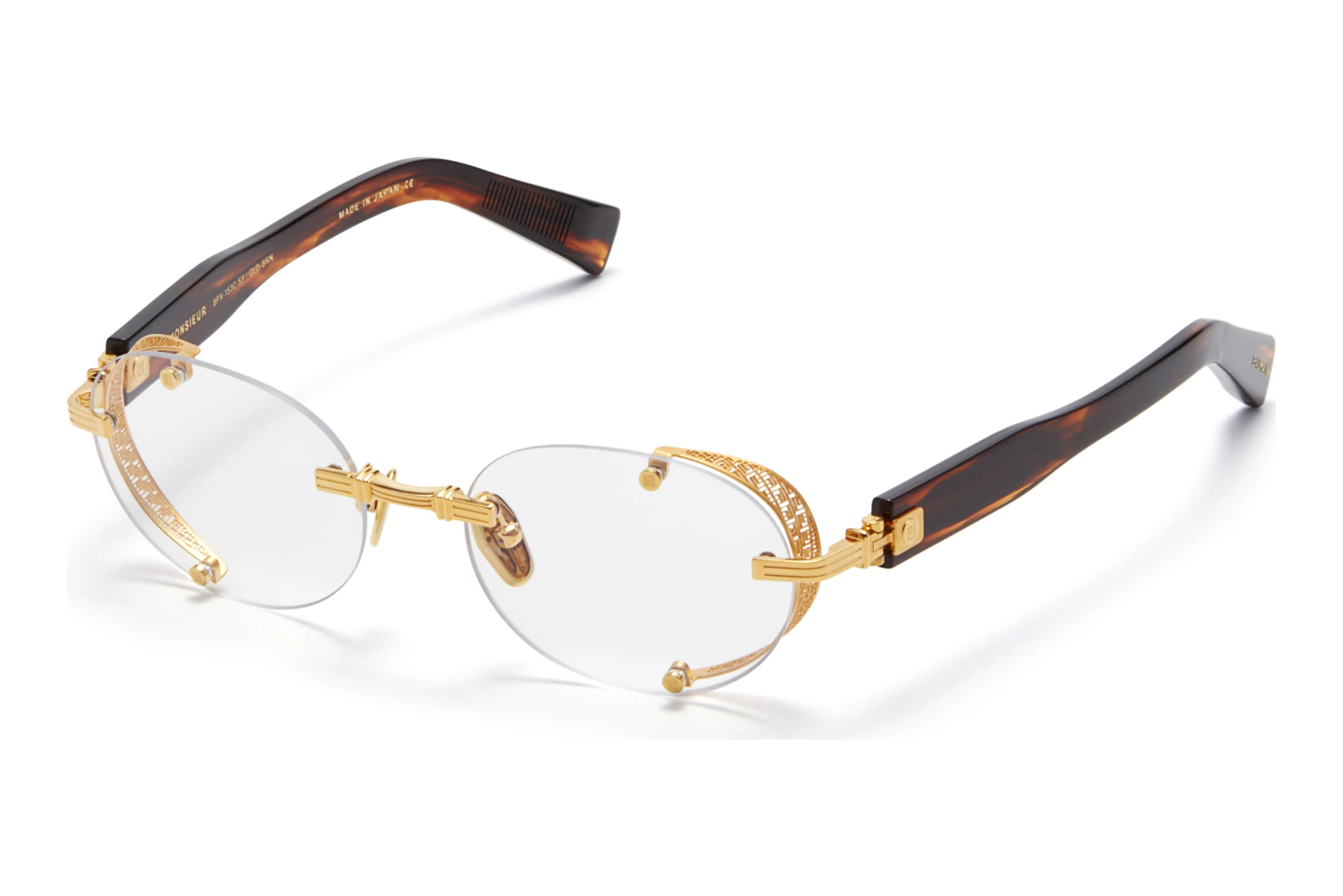 Balmain Paris BPX-153 C Yellow Gold - Medium Brown Swirl Balmain Paris BPX-153 C Yellow Gold - Medium Brown Swirl