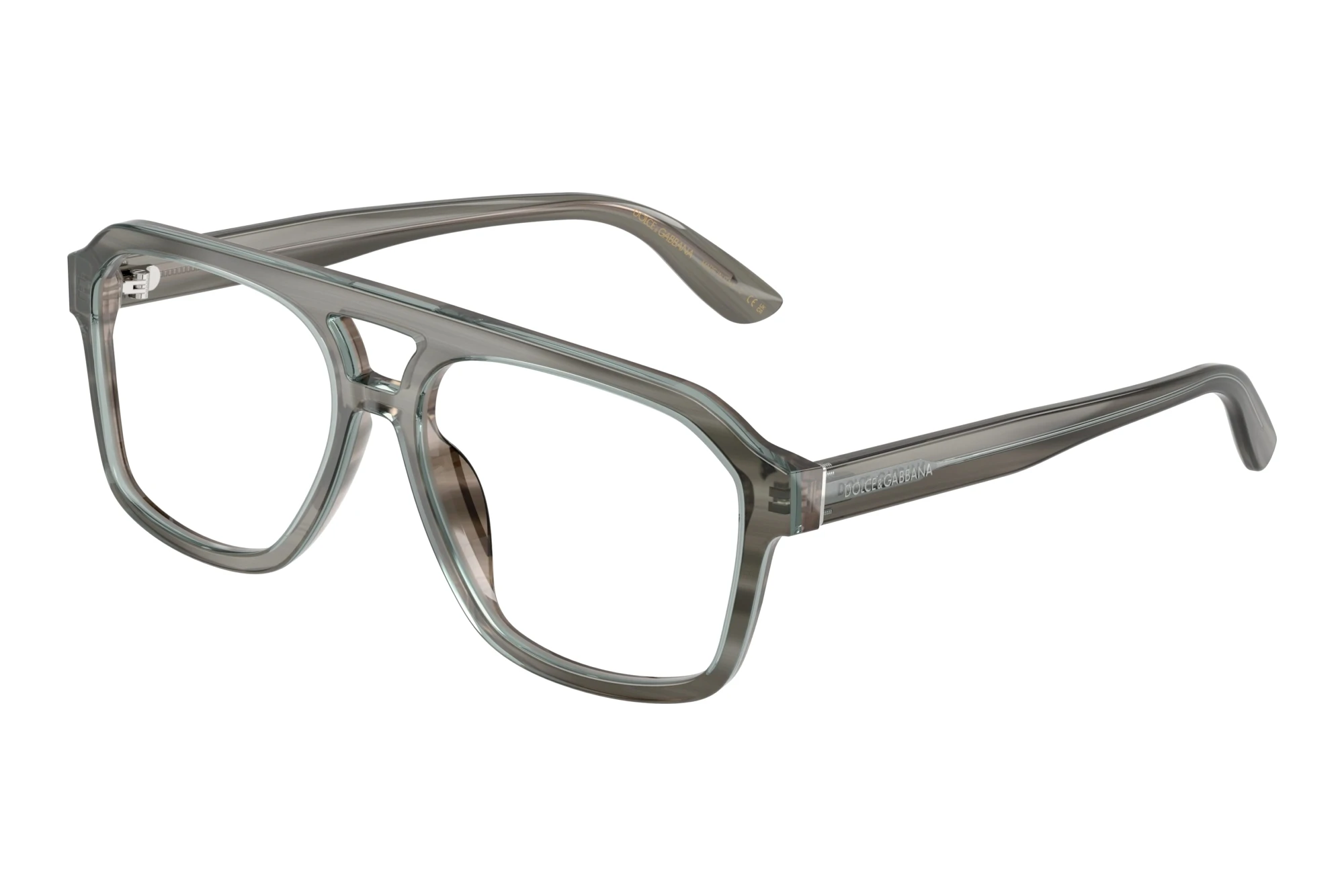 Dolce & Gabbana DG3452 3479 Transparent Grey On Striped Grey Dolce & Gabbana DG3452 3479 Transparent Grey On Striped Grey