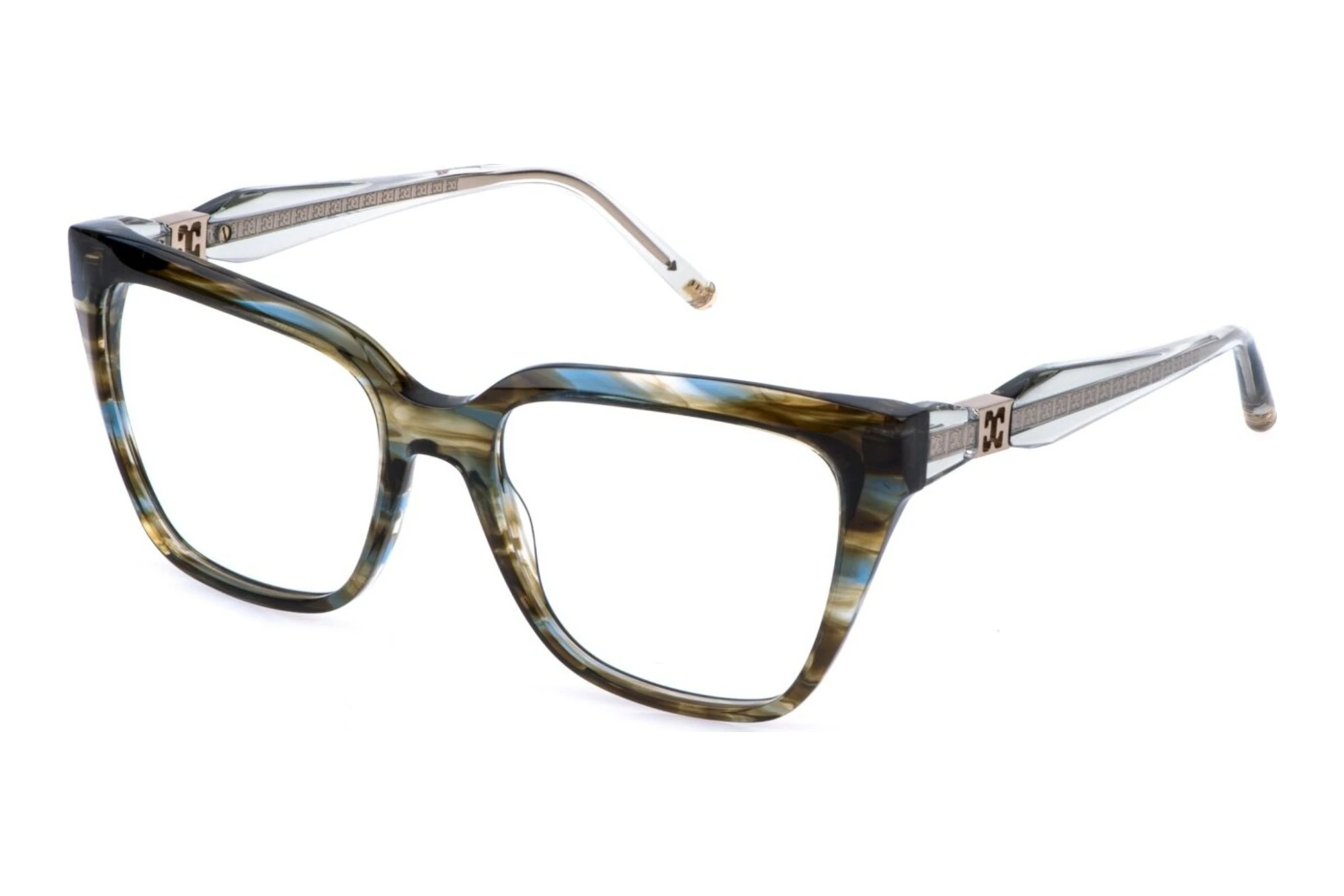 Escada VESF87 06U8 STRIPED SHINY BROWN/GREEN Escada VESF87 06U8 STRIPED SHINY BROWN/GREEN