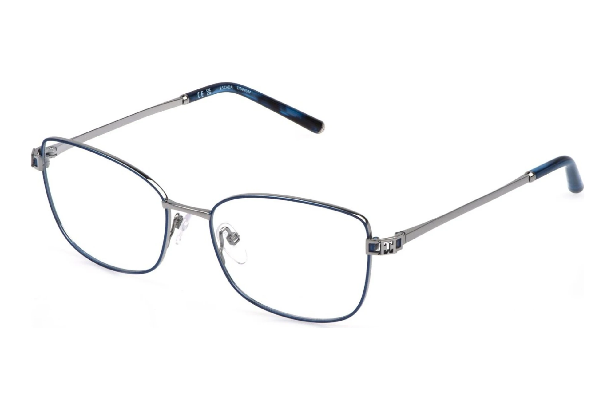 Escada VESG32 0514 SHINY SILVER W/BLUE PARTS Escada VESG32 0514 SHINY SILVER W/BLUE PARTS