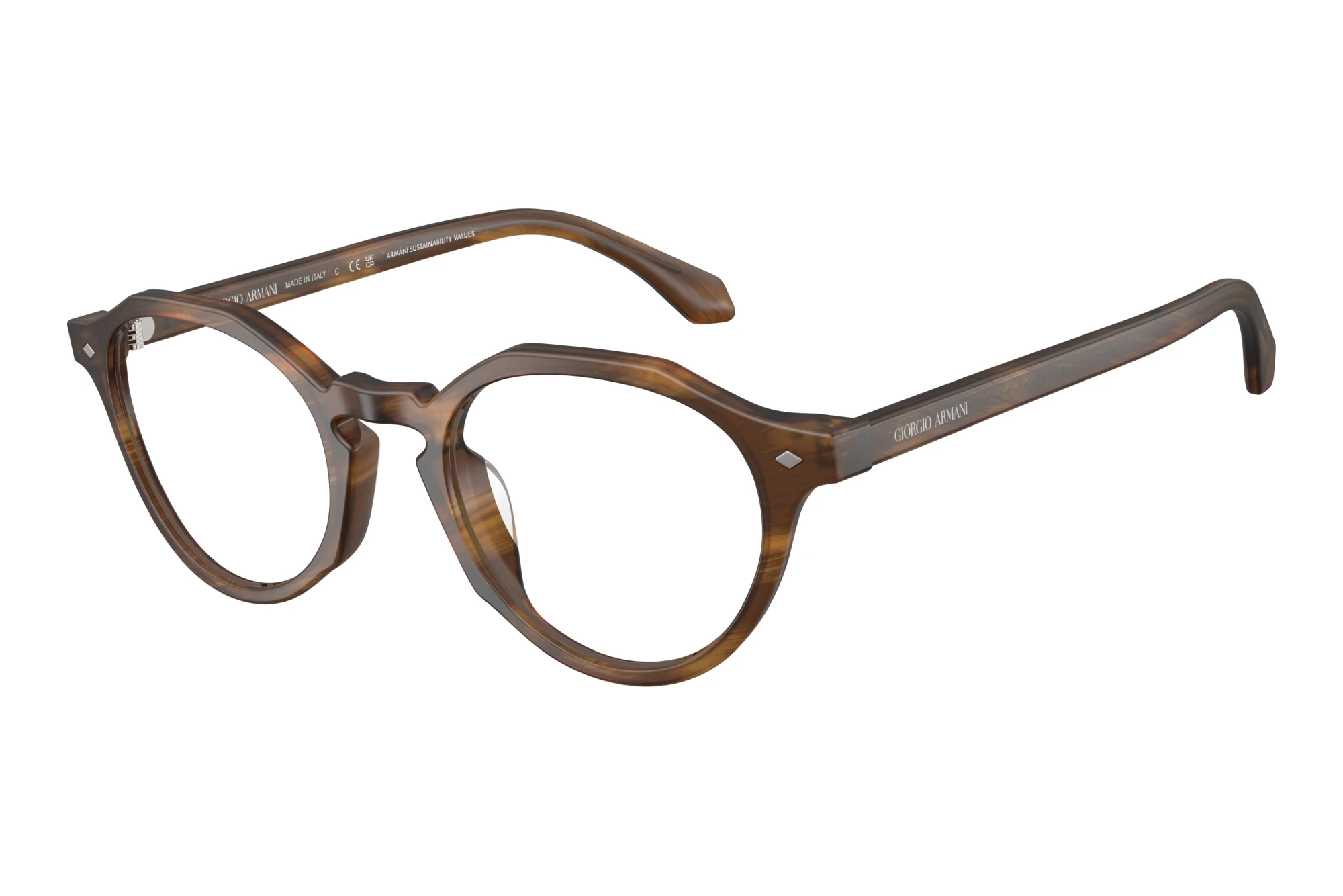Giorgio Armani AR7264U 5404 Striped Brown Giorgio Armani AR7264U 5404 Striped Brown