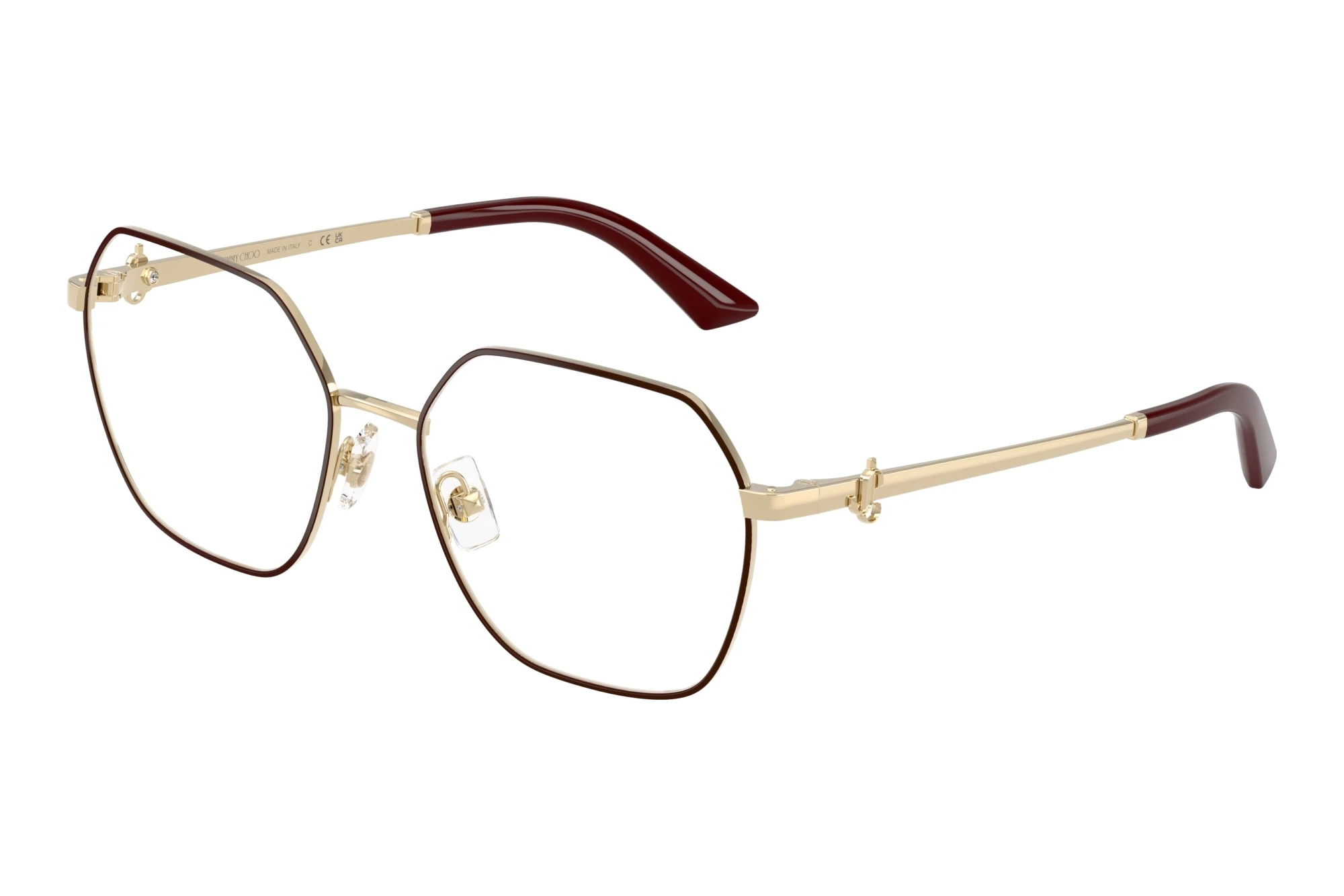 Jimmy Choo JC2023B 3025 Pale Gold/Gurgundy Jimmy Choo JC2023B 3025 Pale Gold/Gurgundy