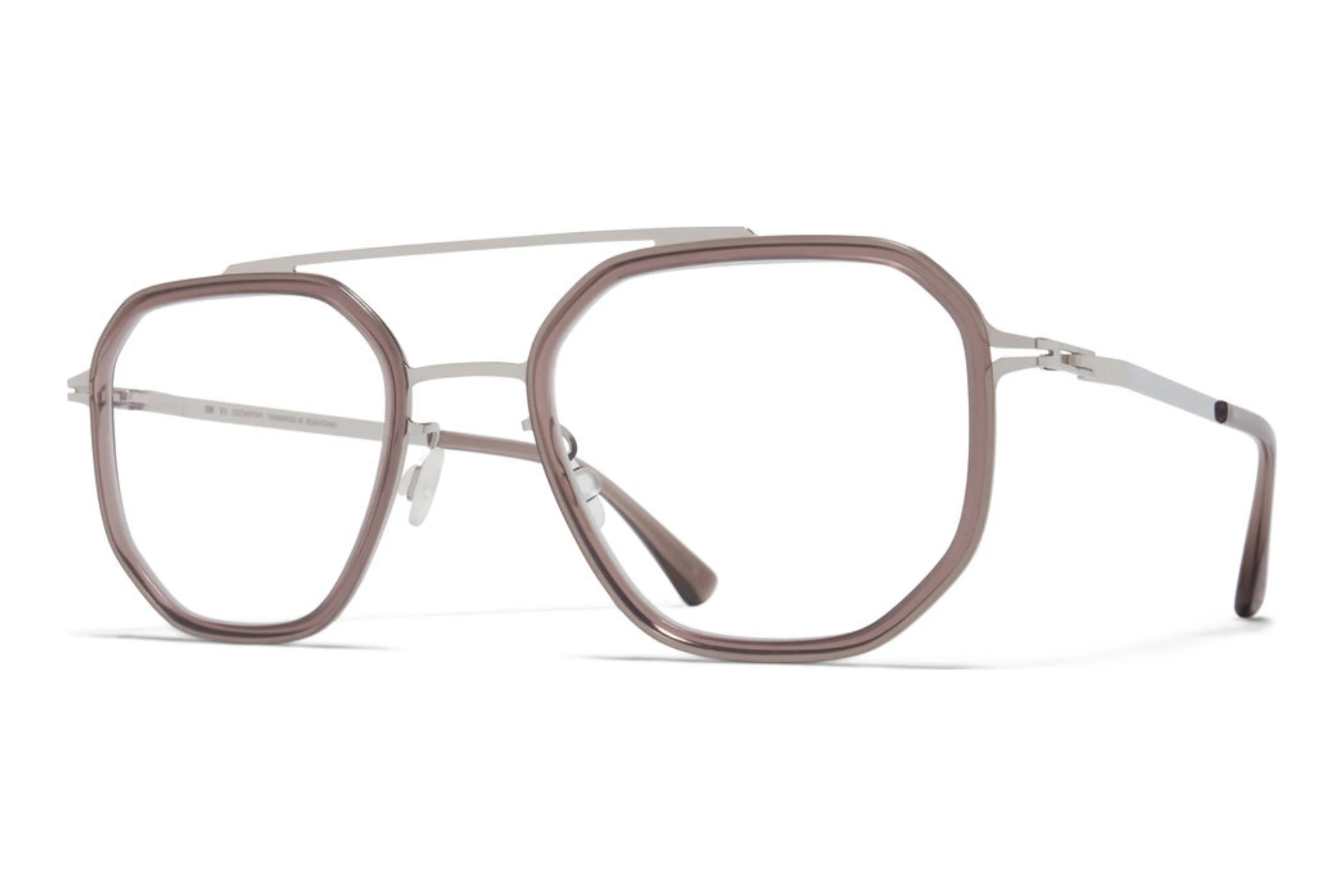 MYKITA SATU RX 386 A104-Shiny Silver/Maroon MYKITA SATU RX 386 A104-Shiny Silver/Maroon