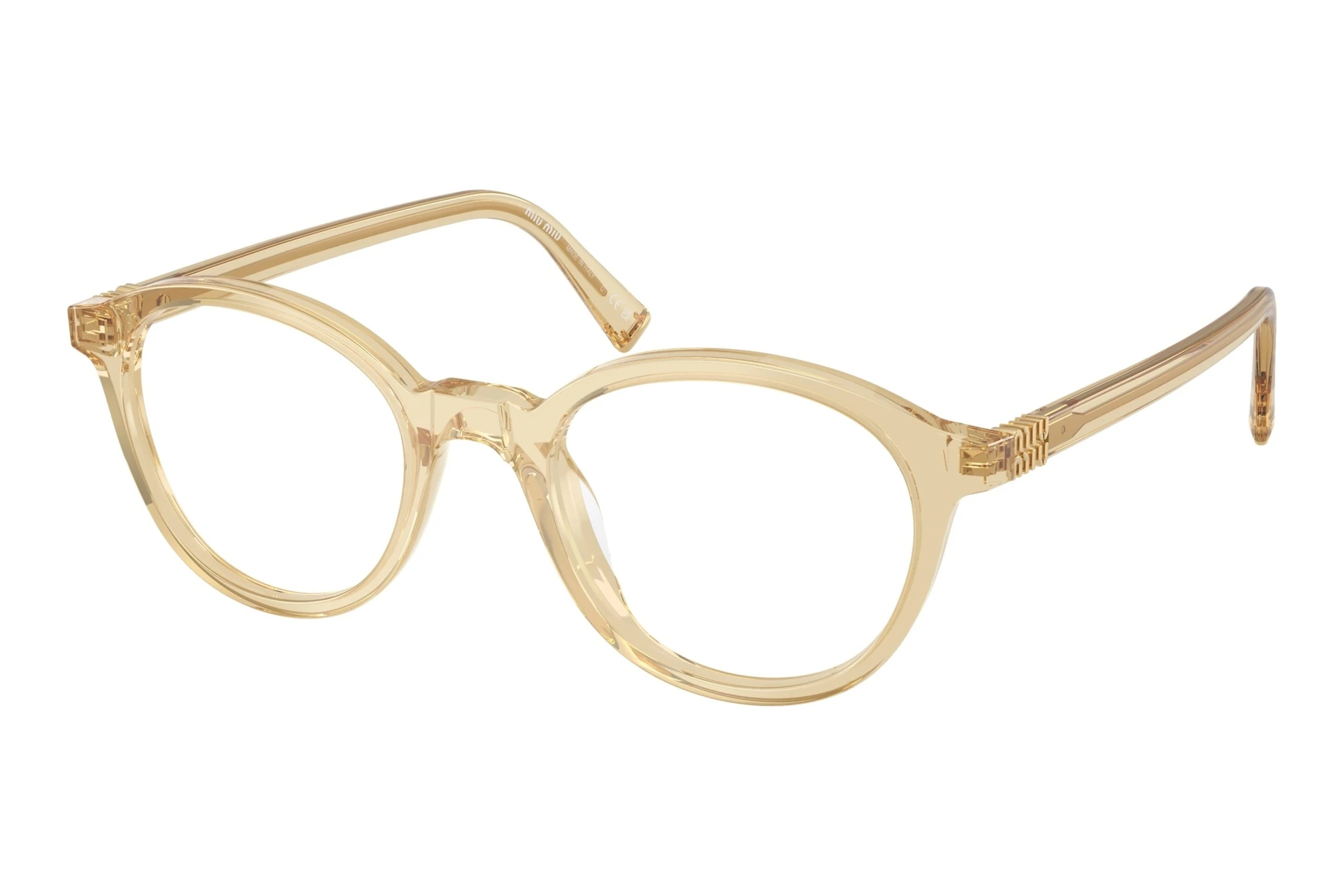 Miu Miu MU 02WV 11T1O1 Transparent Beige Miu Miu MU 02WV 11T1O1 Transparent Beige
