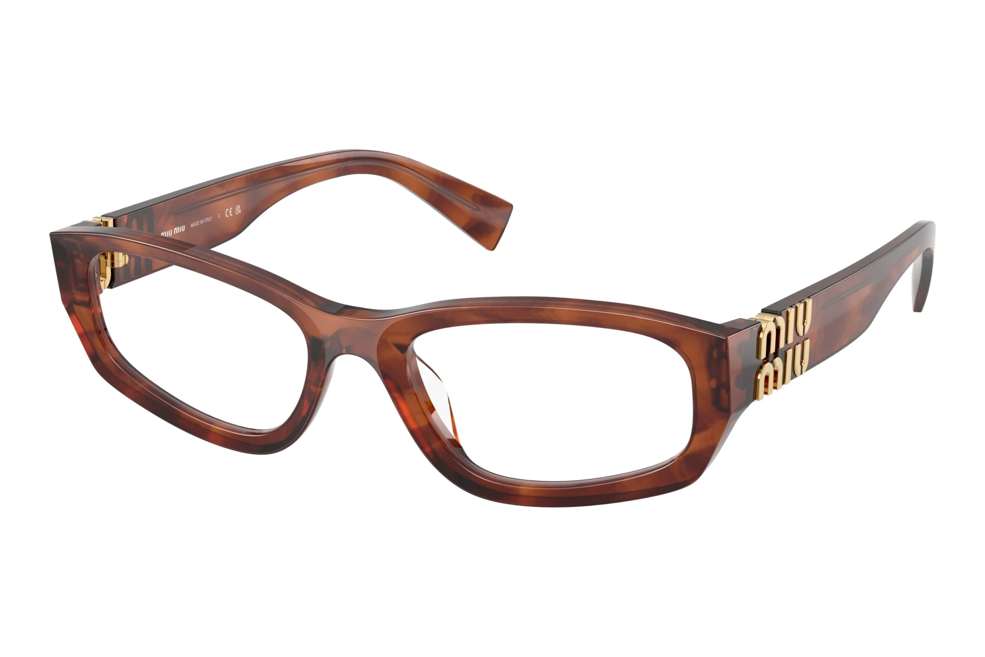 Miu Miu MU 04YV 26E1O1 Striped Tobacco Miu Miu MU 04YV 26E1O1 Striped Tobacco