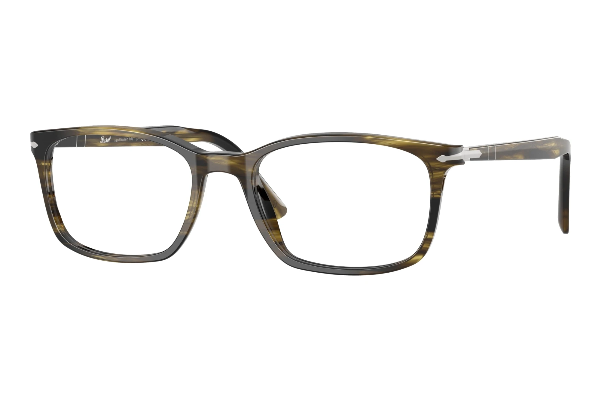 Persol PO3189V 1237 Striped Black & Olive Green Persol PO3189V 1237 Striped Black & Olive Green