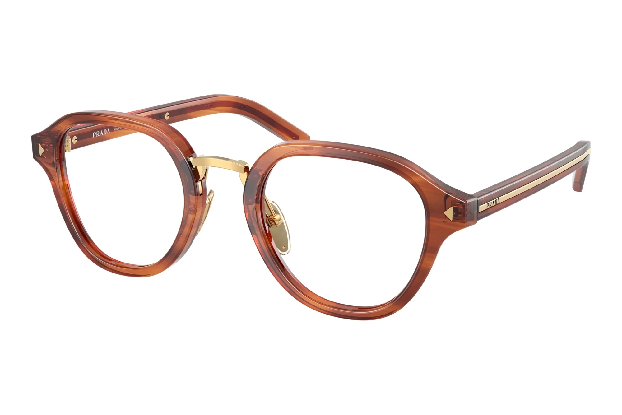 Prada PR C05V 27F1O1 Striped Cognac Prada PR C05V 27F1O1 Striped Cognac