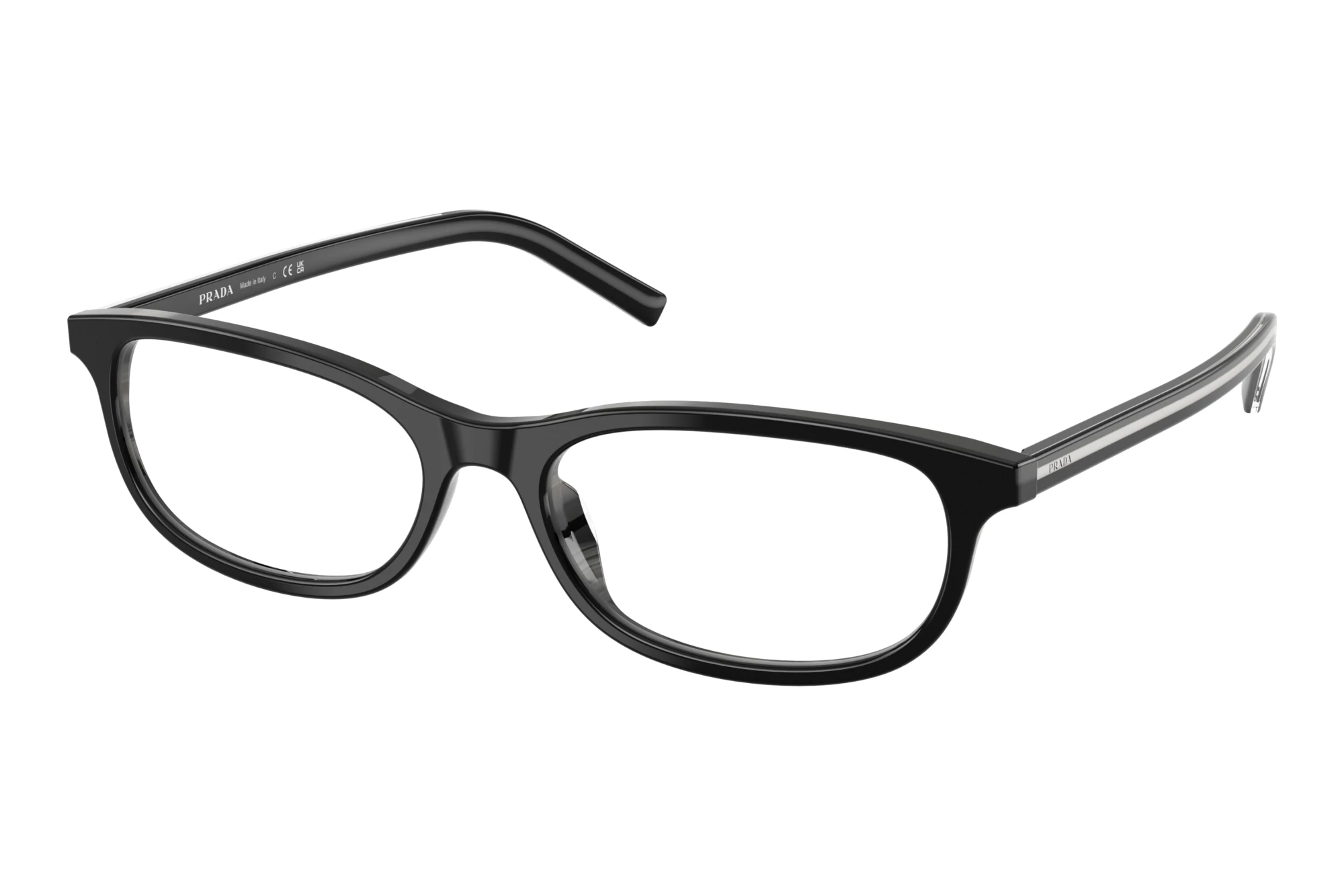 Prada PR D15VU 29O1O1 Black/basalt Horn Prada PR D15VU 29O1O1 Black/basalt Horn