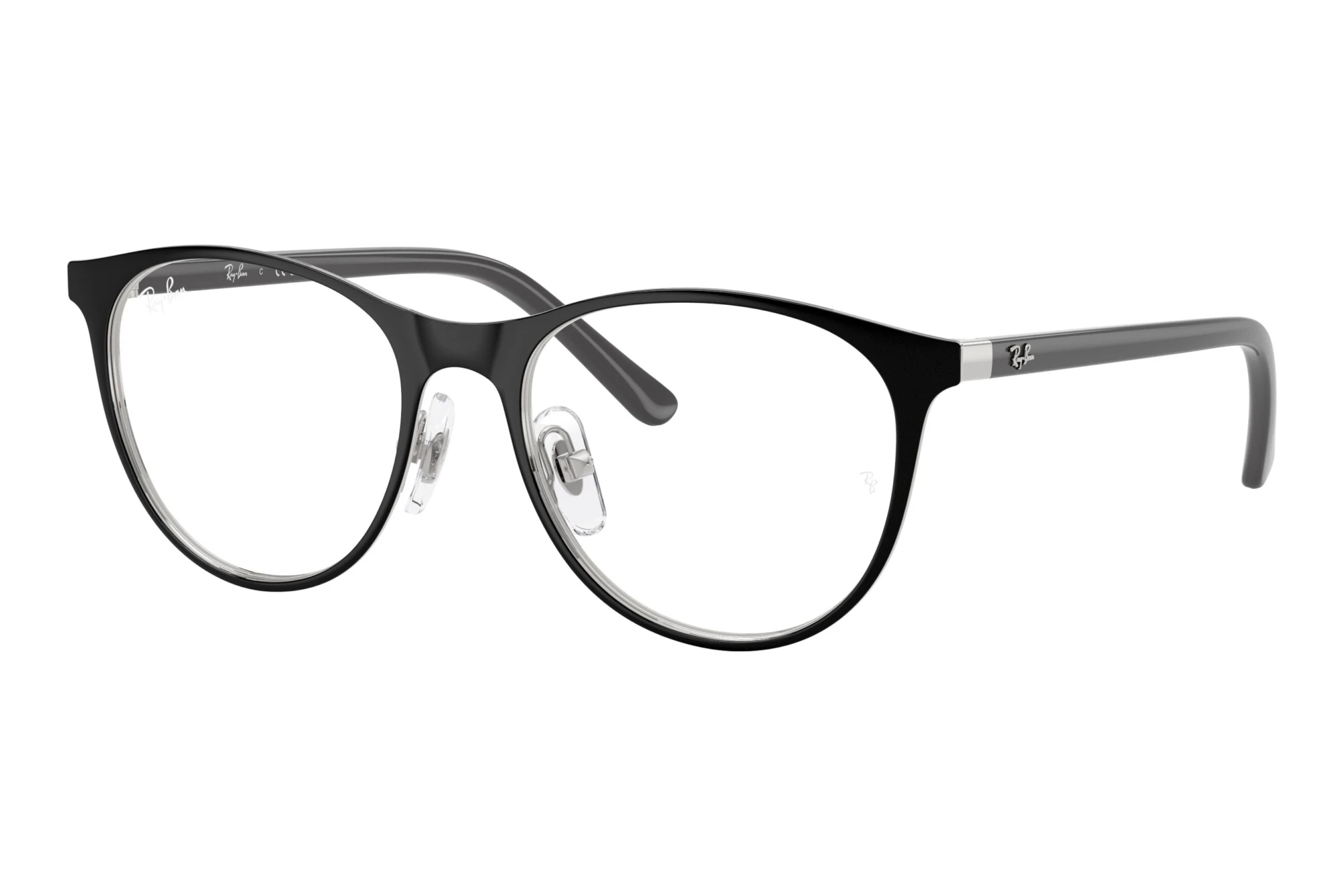 Ray-Ban Kids RY9552V 4064 Black On Silver Ray-Ban Kids RY9552V 4064 Black On Silver