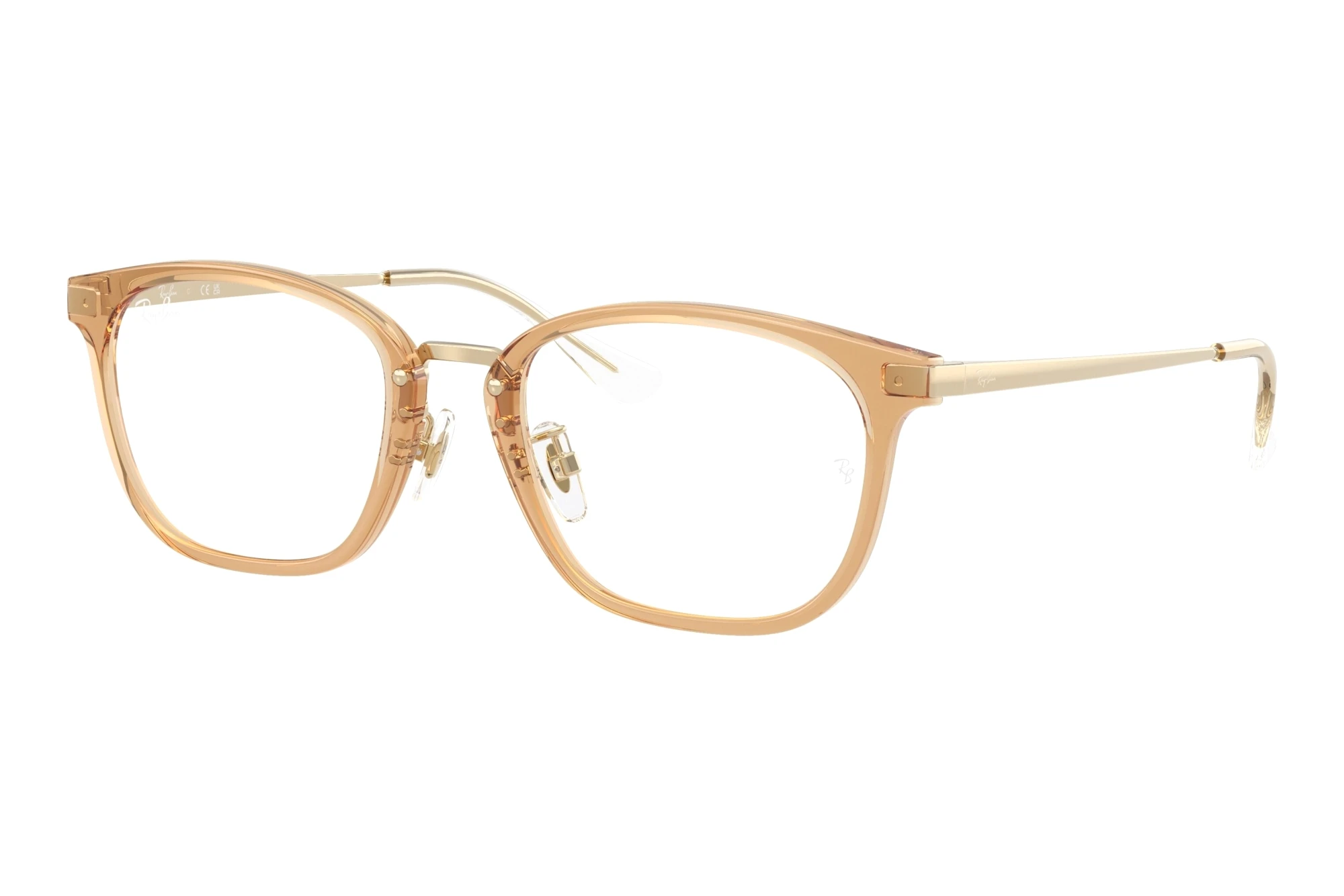Ray-Ban RX7247D 8473 Transparent Brown On Pale Gold Ray-Ban RX7247D 8473 Transparent Brown On Pale Gold