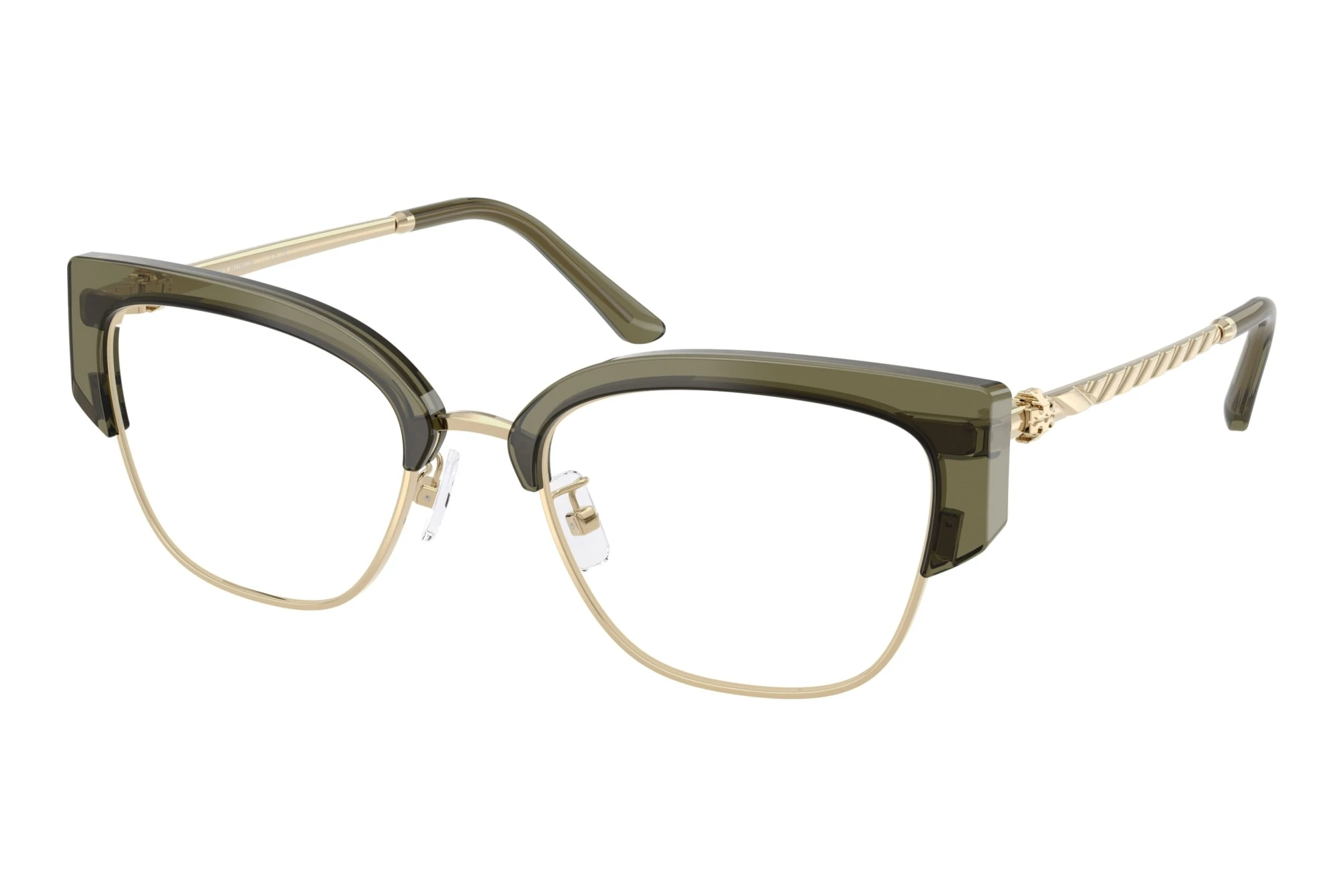 Tory Burch TY1101 2085 Shiny Light Gold/Transparent Olive Tory Burch TY1101 2085 Shiny Light Gold/Transparent Olive