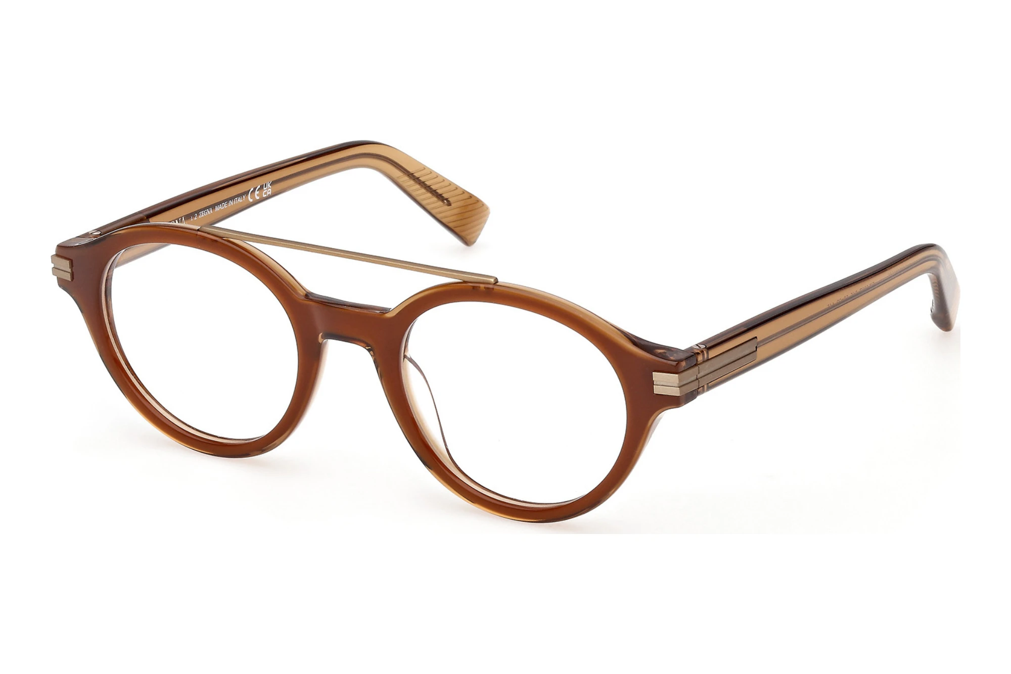 Zegna EZ5327 045 Glänzend Hellbraun Zegna EZ5327 045 Glänzend Hellbraun