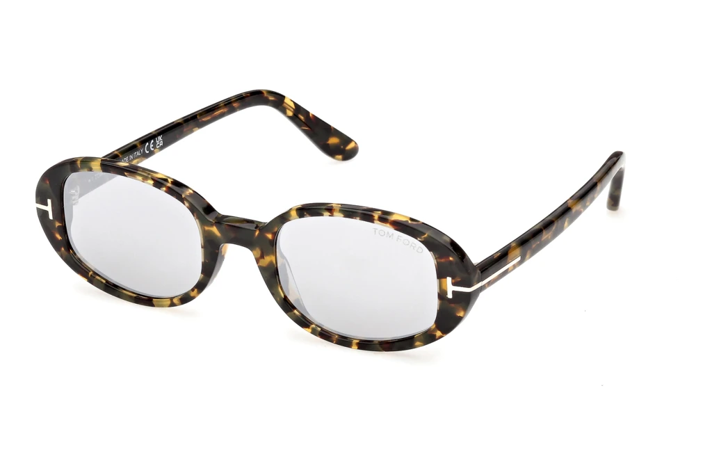 Tom Ford FT1364 55C grau verspiegeltBunt Havanna Tom Ford FT1364 55C grau verspiegeltBunt Havanna