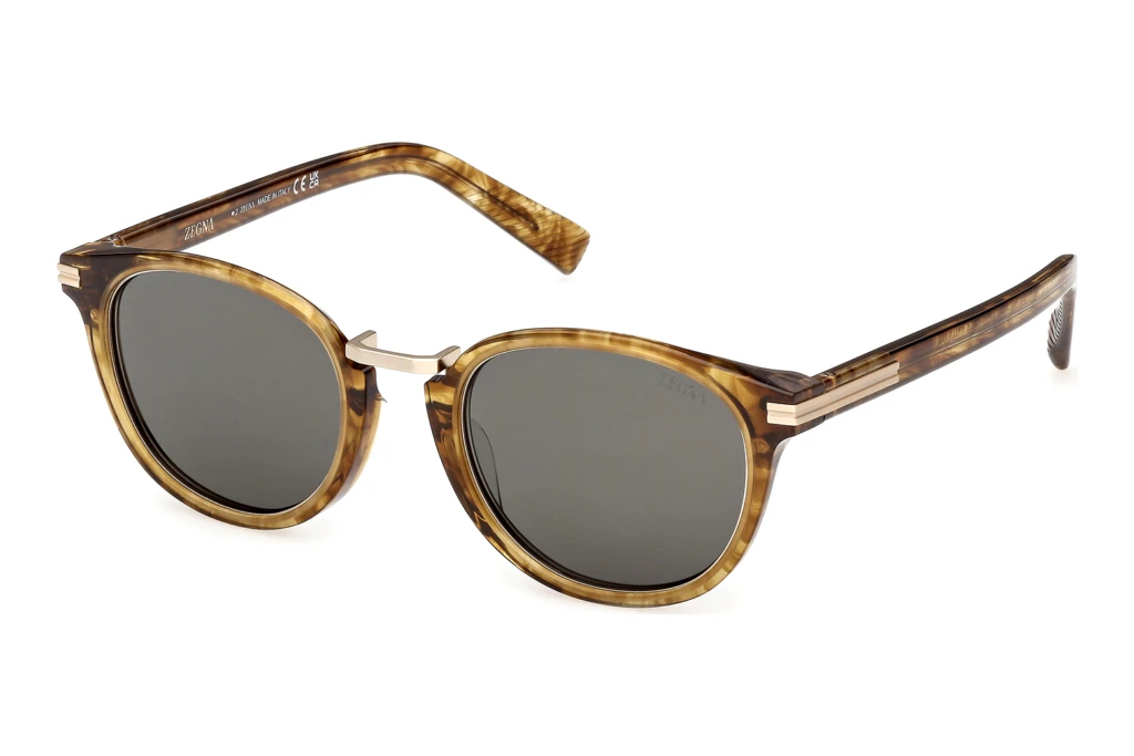 Zegna   EZ0284-H 47N grünHellbraun/Gestreift Zegna   EZ0284-H 47N grünHellbraun/Gestreift