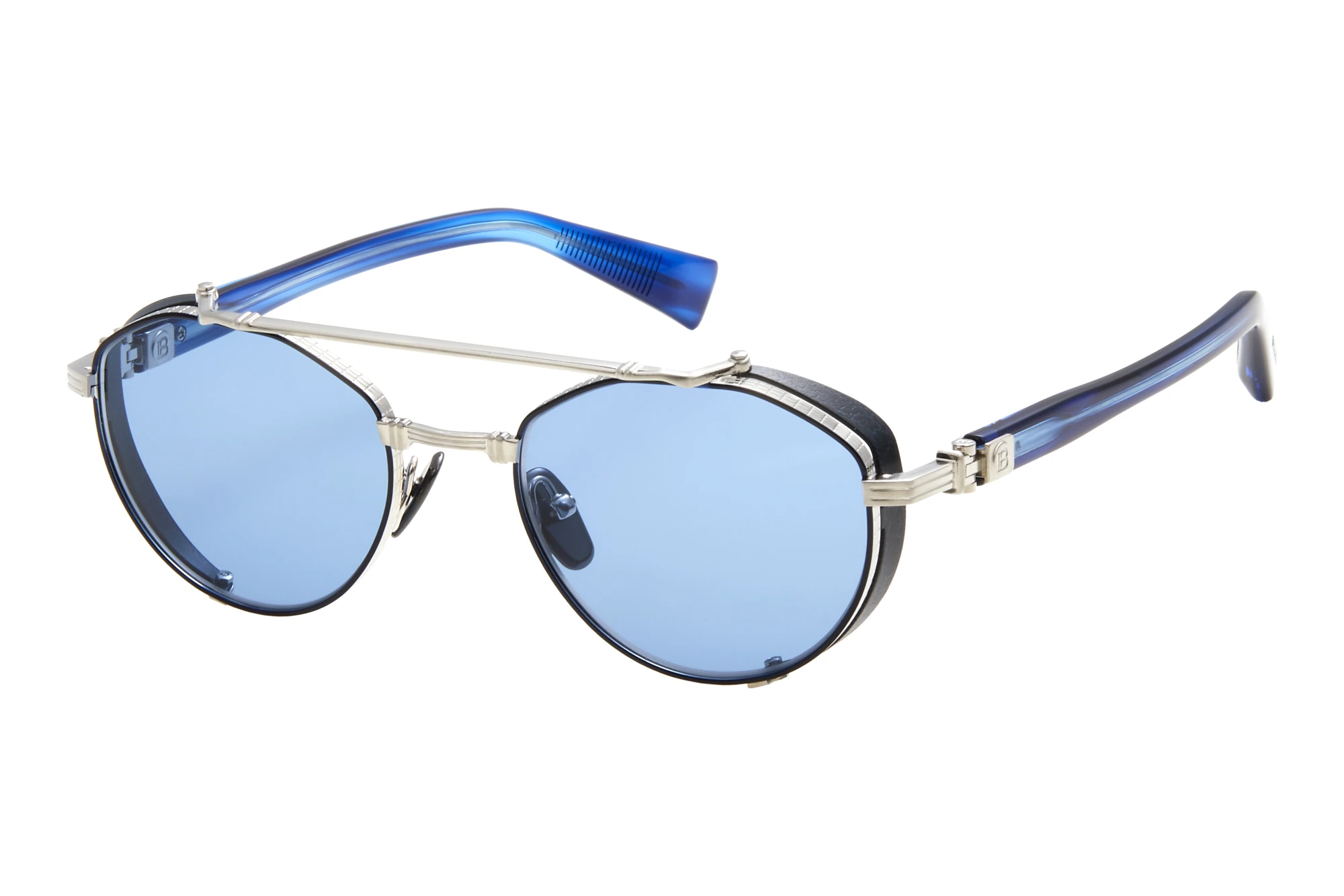 Balmain Paris BPS-120 C Blue - ARBrushed Silver - Blue Swirl Balmain Paris BPS-120 C Blue - ARBrushed Silver - Blue Swirl