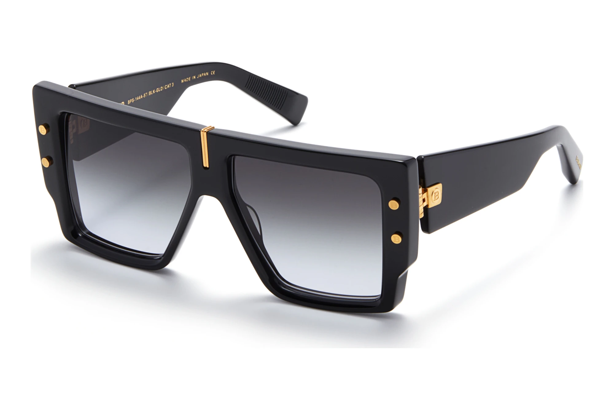 Balmain Paris BPS-144 A Dark Grey to Clear -ARBlack - Yellow Gold w Balmain Paris BPS-144 A Dark Grey to Clear -ARBlack - Yellow Gold w