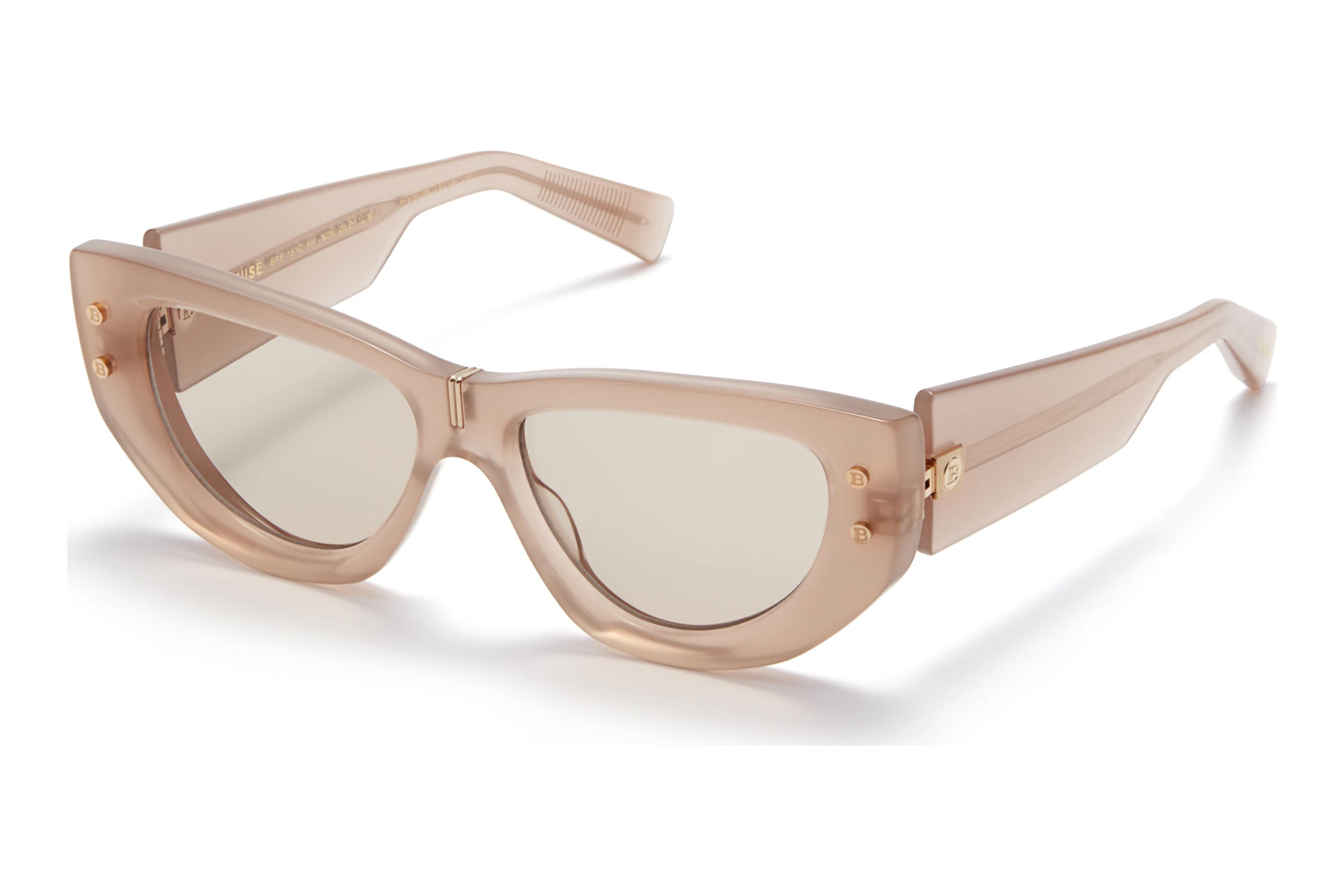 Balmain Paris BPS-151 C Medium Brown - ARCloudy Nude - White Gold w Balmain Paris BPS-151 C Medium Brown - ARCloudy Nude - White Gold w