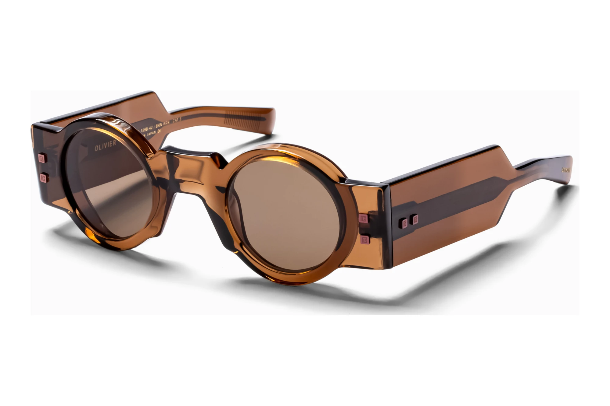 Balmain Paris BPS-159 B Dark Brown ARCrystal Brown - Brown w Balmain Paris BPS-159 B Dark Brown ARCrystal Brown - Brown w