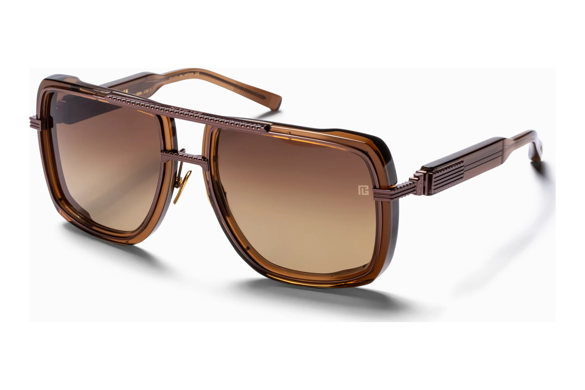 Balmain Paris BPS-160 C Dark Brown - ARCrystal Brown - Brown Metal Balmain Paris BPS-160 C Dark Brown - ARCrystal Brown - Brown Metal