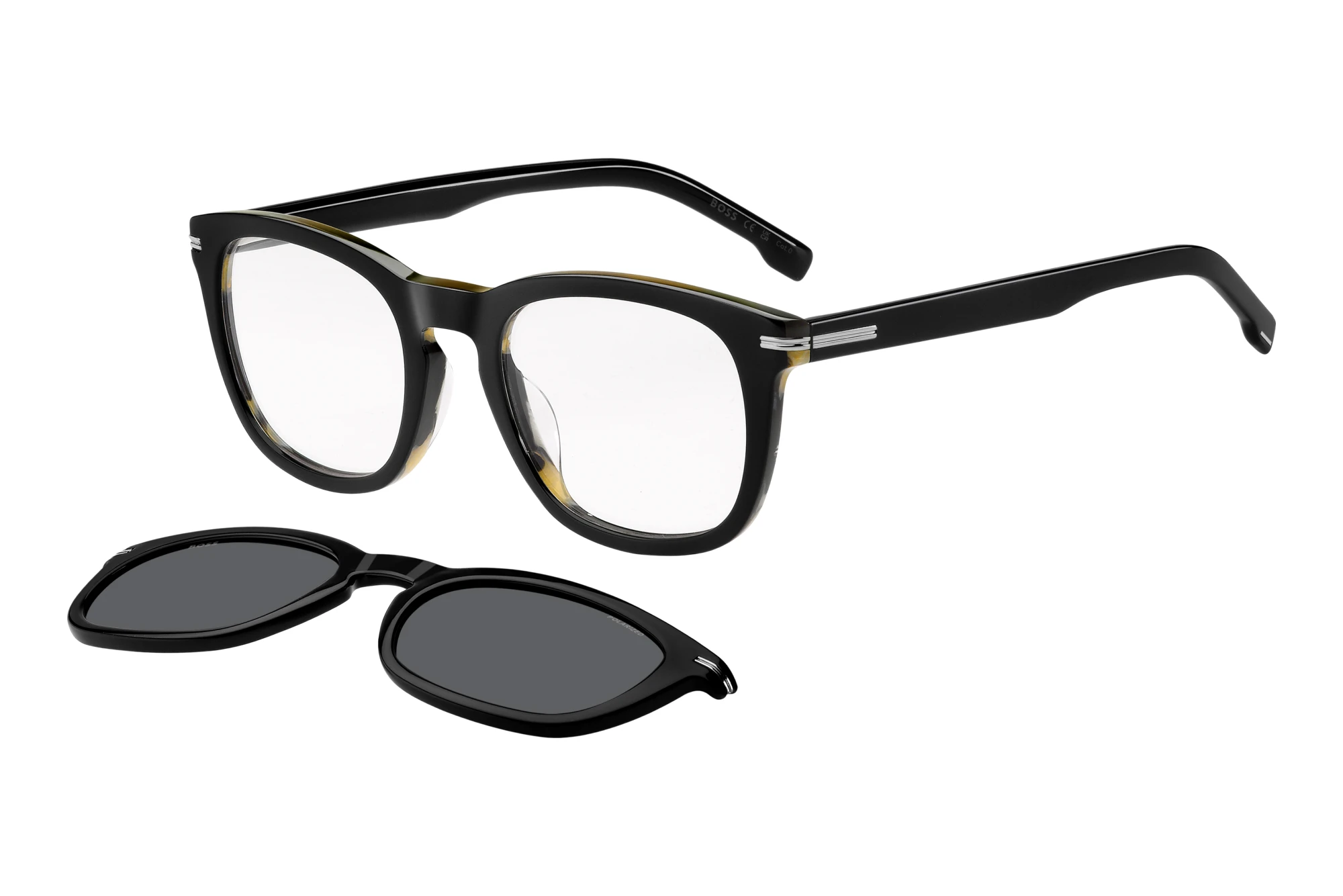 Boss BOSS 1725/G/CS QF6/M9 GREY POLARIZEDBLACK STRIPED WHITE Boss BOSS 1725/G/CS QF6/M9 GREY POLARIZEDBLACK STRIPED WHITE