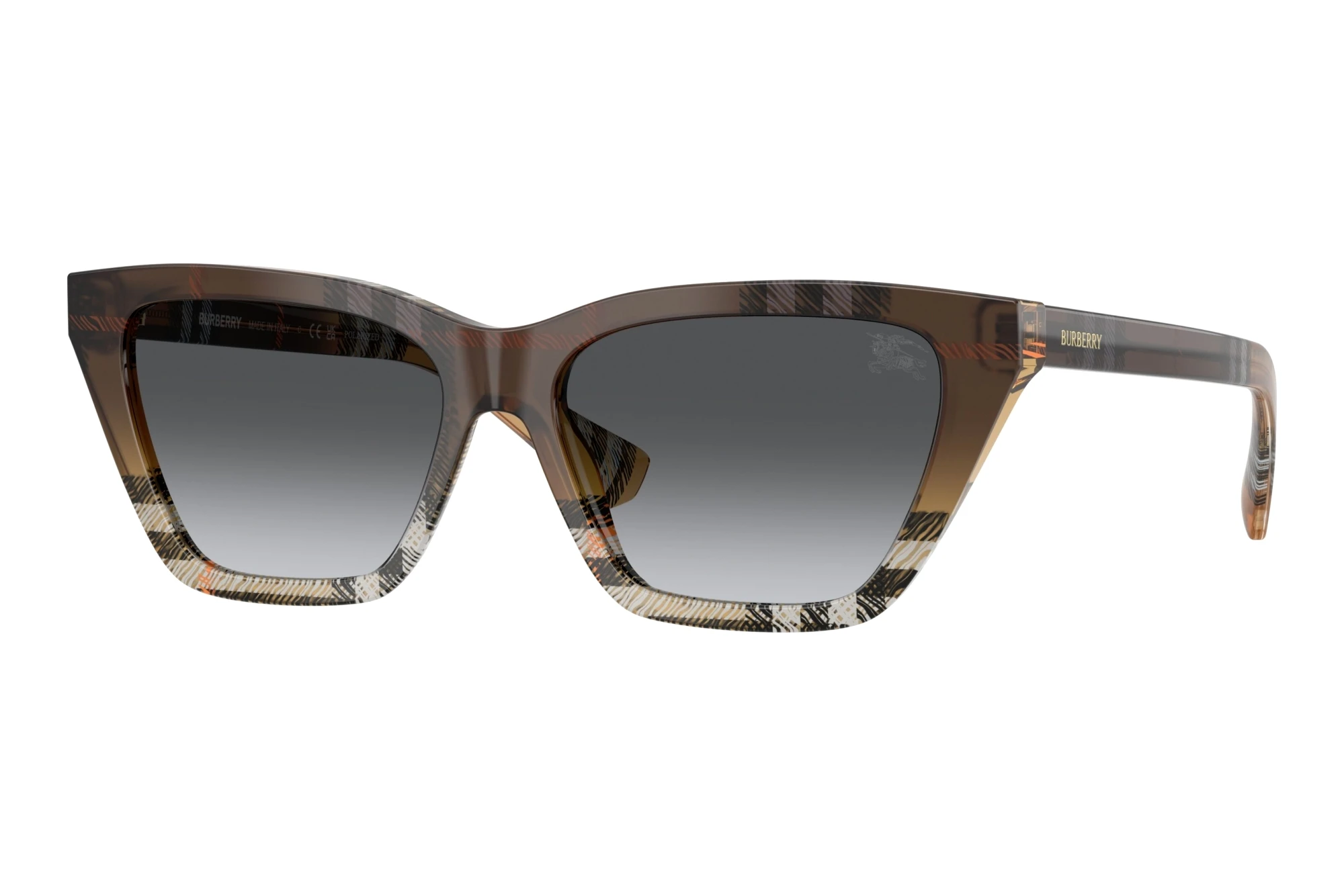 Burberry BE4468 4202T3 Gradient Grey PolarizedCheck Sand Burberry BE4468 4202T3 Gradient Grey PolarizedCheck Sand