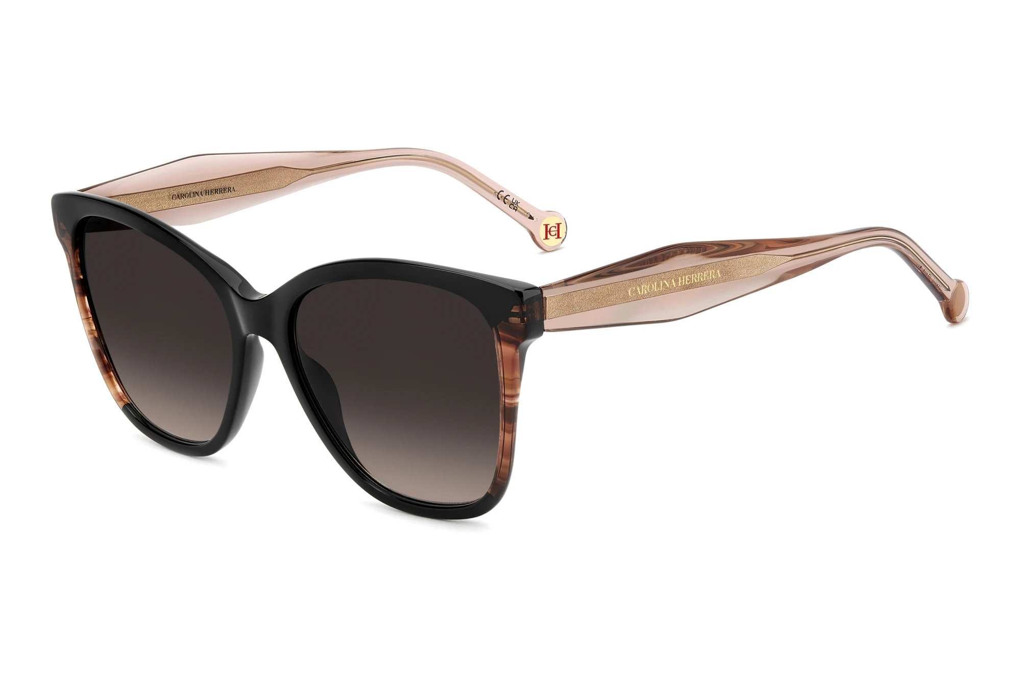Carolina Herrera HER 0390/S 3H2/HA BROWN SHADEDBLACK PINK Carolina Herrera HER 0390/S 3H2/HA BROWN SHADEDBLACK PINK