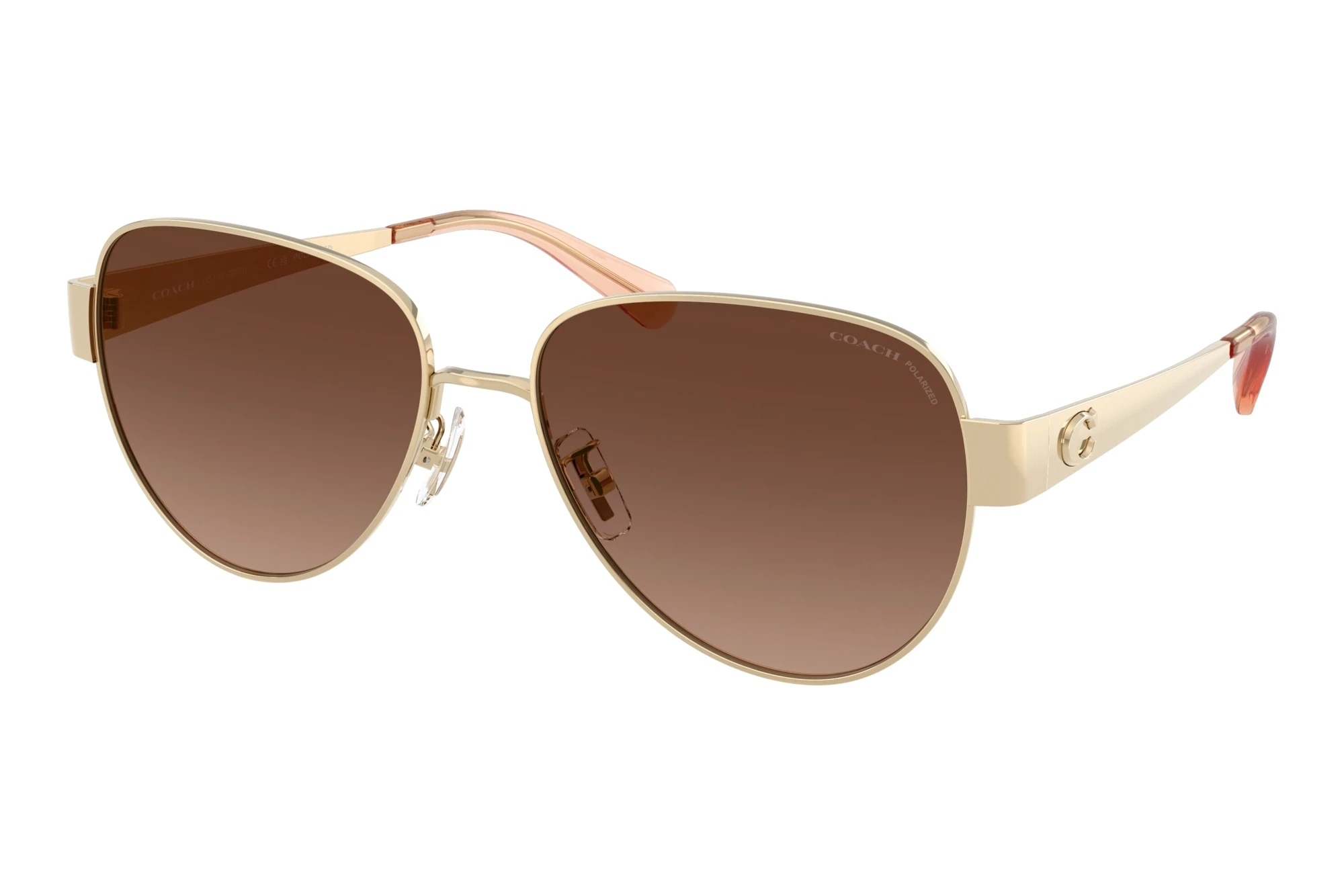 Coach HC7186 900587 Brown Gradient PolarizedShiny Light Gold Coach HC7186 900587 Brown Gradient PolarizedShiny Light Gold
