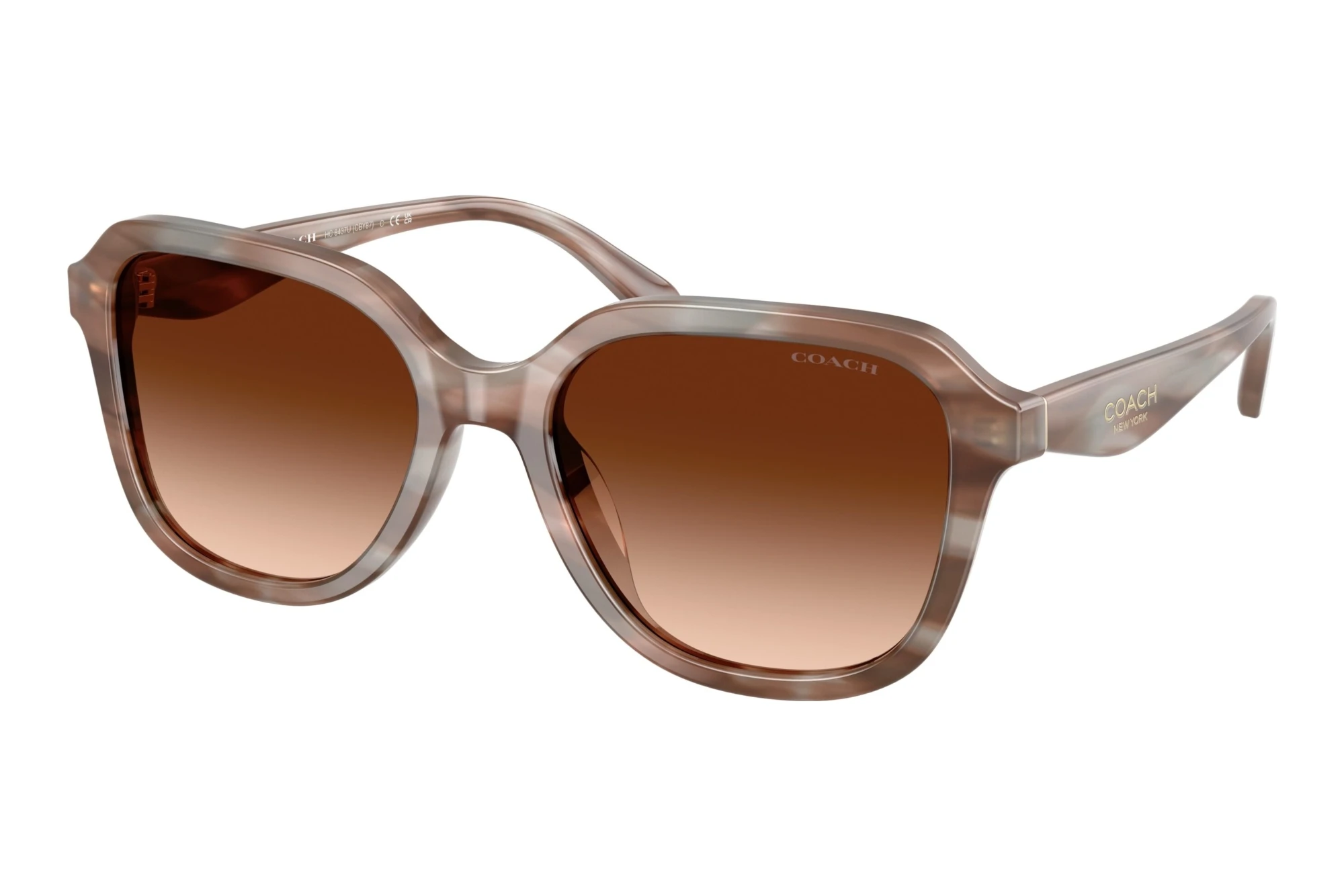 Coach HC8437U 590174 Brown GradientStriated Redwood/Maple Coach HC8437U 590174 Brown GradientStriated Redwood/Maple
