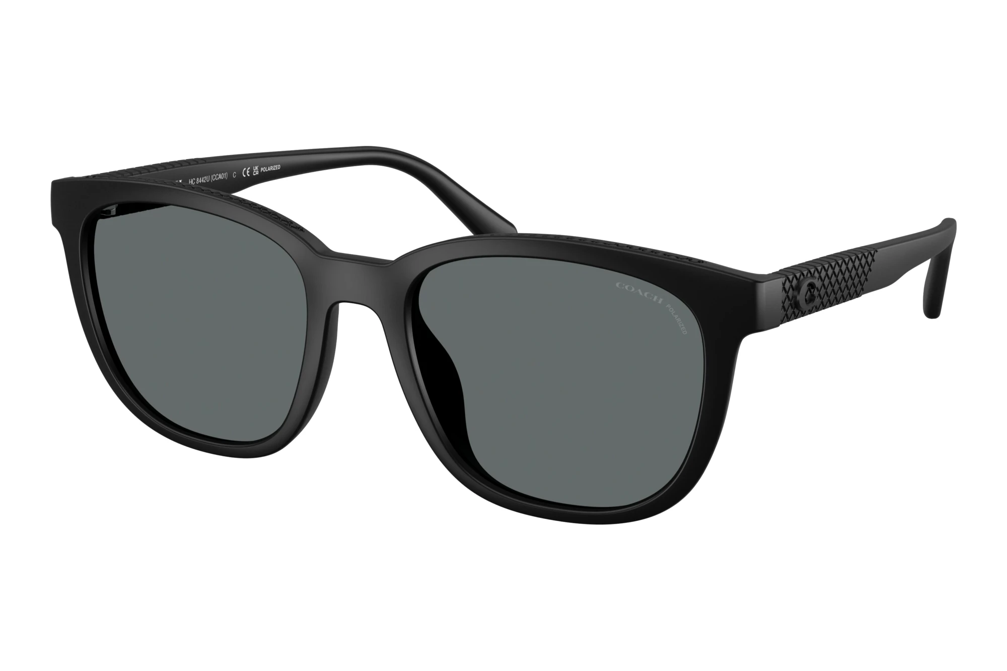 Coach HC8442U 500281 Grey Solid PolarizedMatte Black Coach HC8442U 500281 Grey Solid PolarizedMatte Black