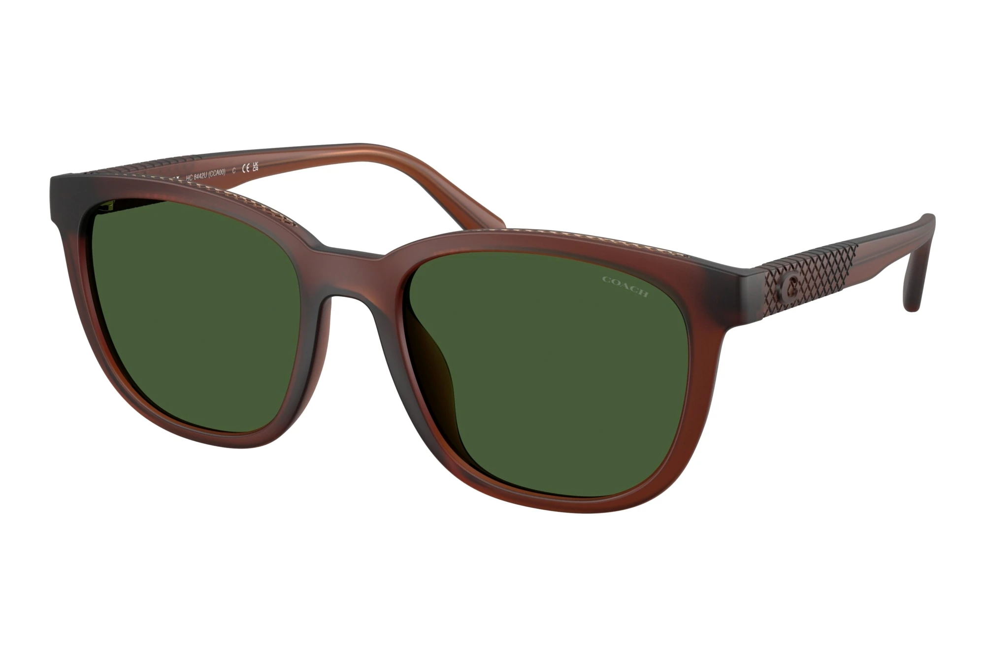 Coach HC8442U 591171 Green SolidMatte Transparent Brown Coach HC8442U 591171 Green SolidMatte Transparent Brown