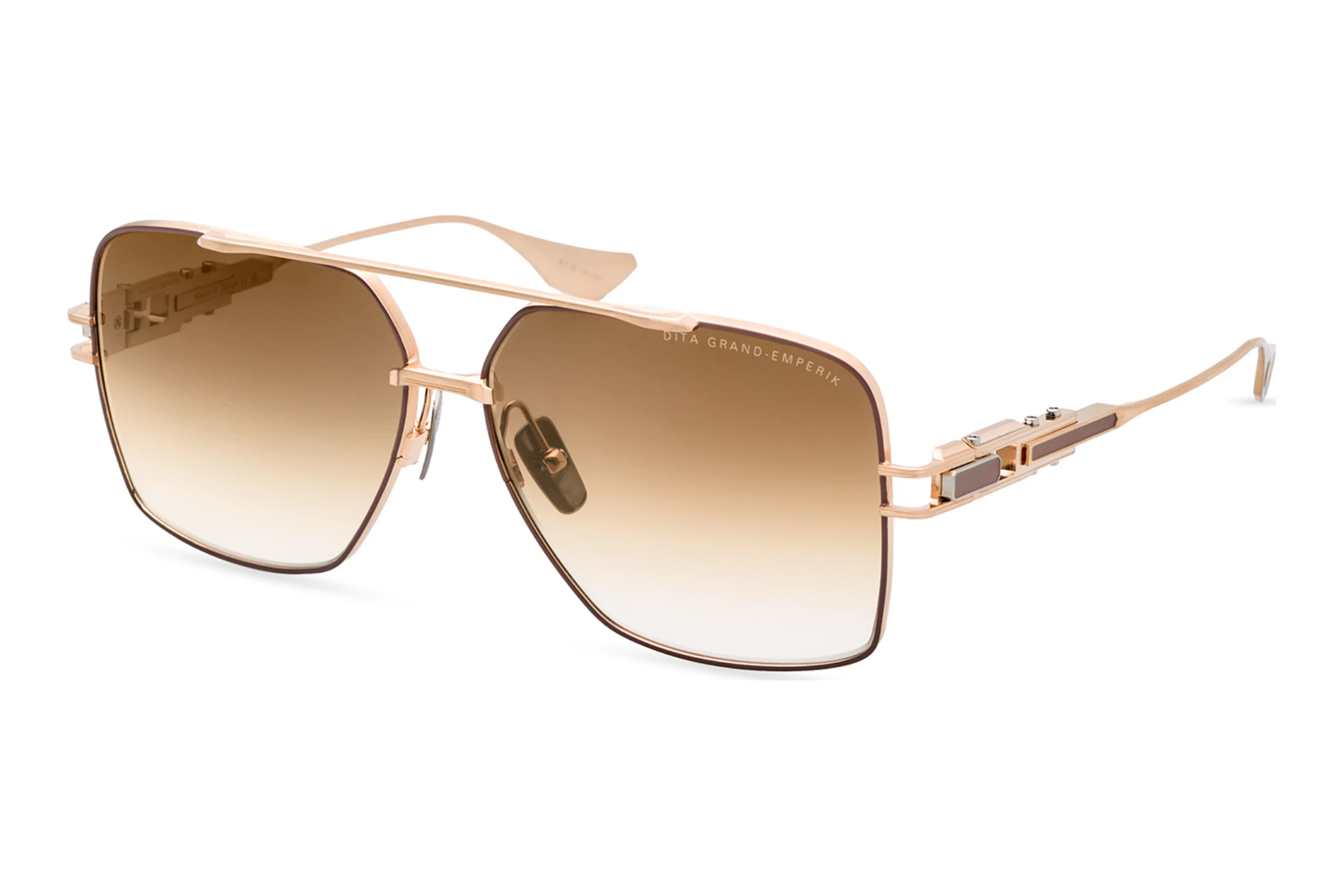 DITA DTS-159 05A BROWN TO CLEAR GRADIENTBRUSHED WHITE GOLD - CAPUCCINO DITA DTS-159 05A BROWN TO CLEAR GRADIENTBRUSHED WHITE GOLD - CAPUCCINO
