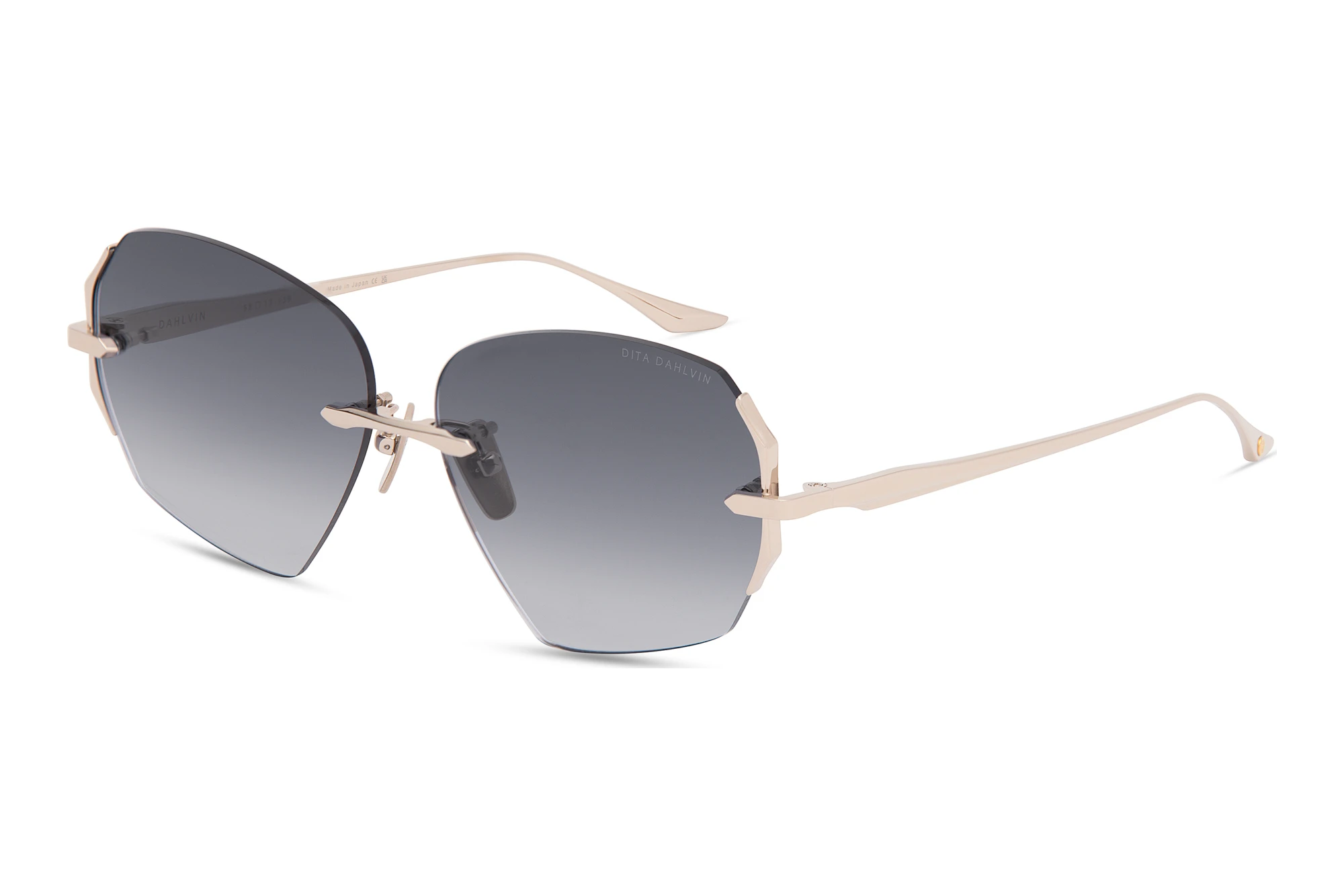 DITA DTS-200 01A GREY TO CLEAR GRADIENTWHITE GOLD DITA DTS-200 01A GREY TO CLEAR GRADIENTWHITE GOLD