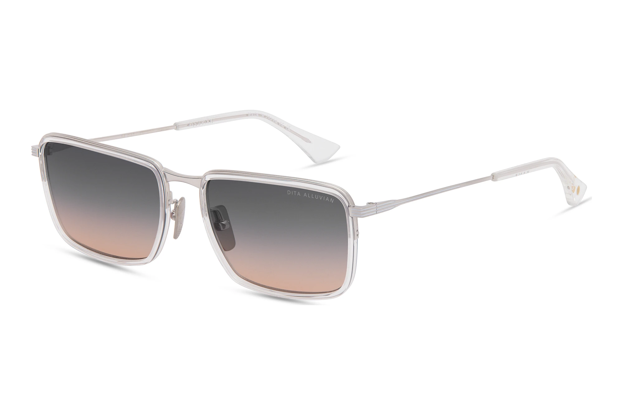 DITA DTS-201 02A DARK GREY TO PEACH GRADIENTCRYSTAL CLEAR - SILVER DITA DTS-201 02A DARK GREY TO PEACH GRADIENTCRYSTAL CLEAR - SILVER
