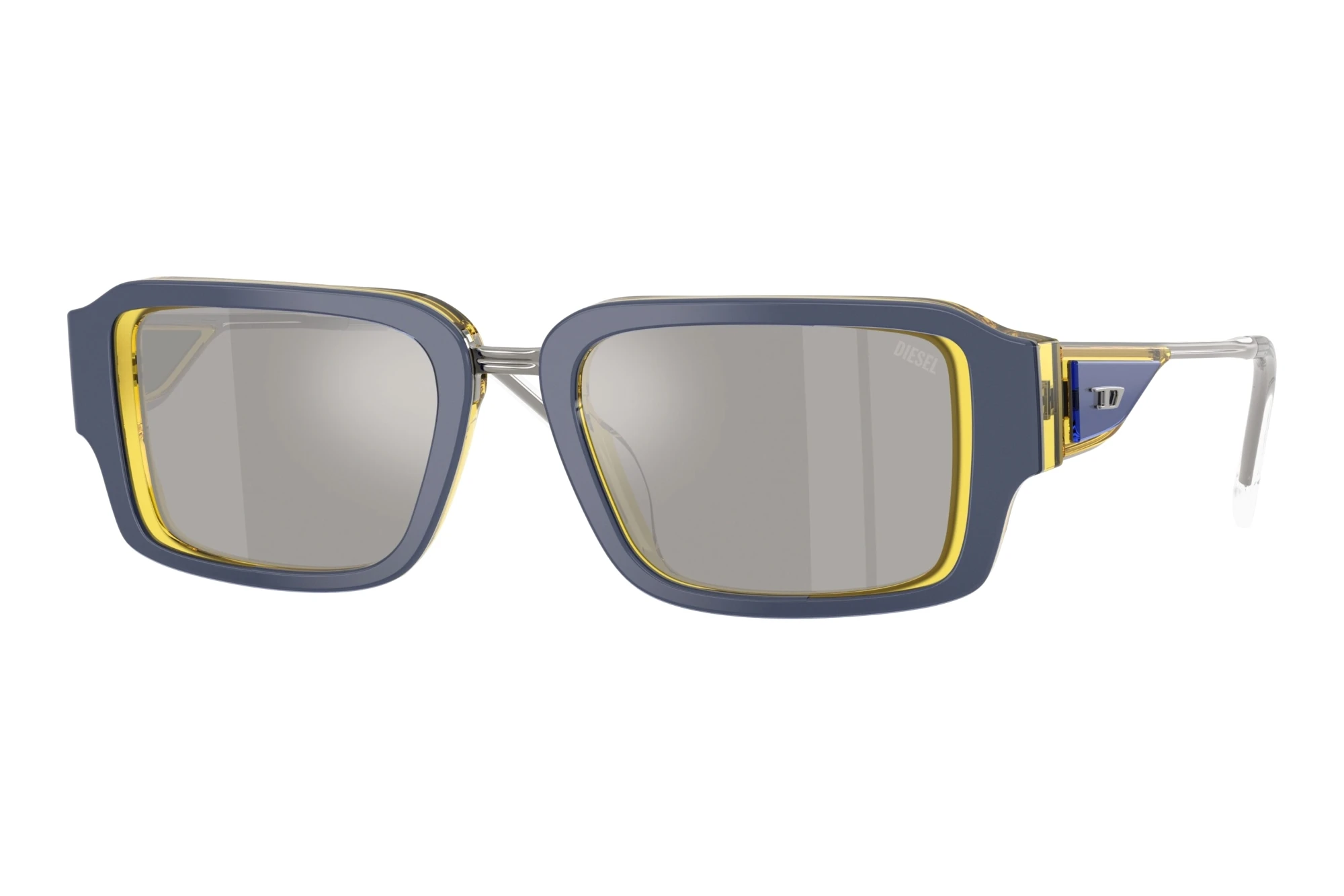 Diesel DL2016U 20466G Grey Mirror SilverMetal Yellow Diesel DL2016U 20466G Grey Mirror SilverMetal Yellow