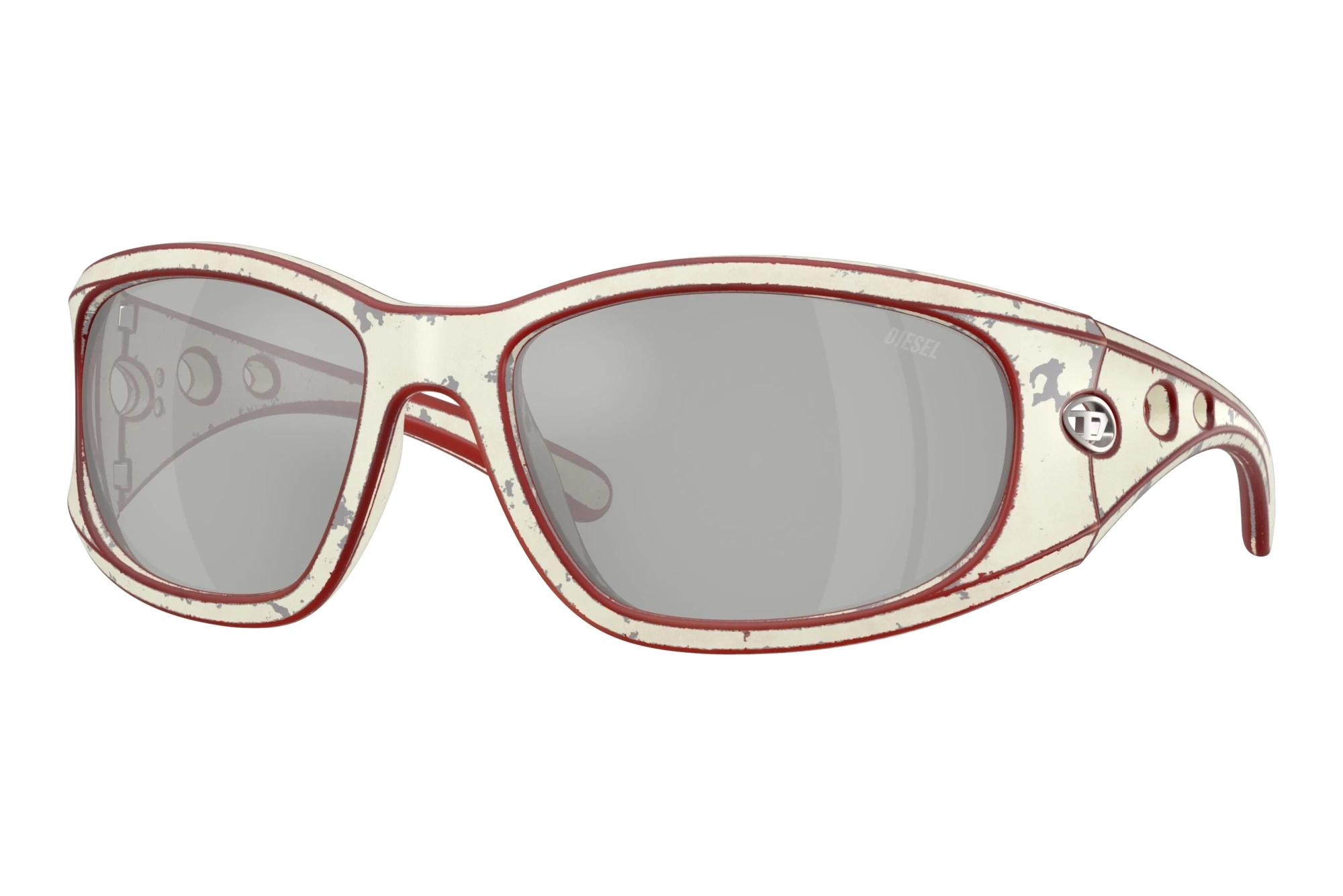 Diesel DL3012U 20108V Mirror SilverWhite/Red Diesel DL3012U 20108V Mirror SilverWhite/Red