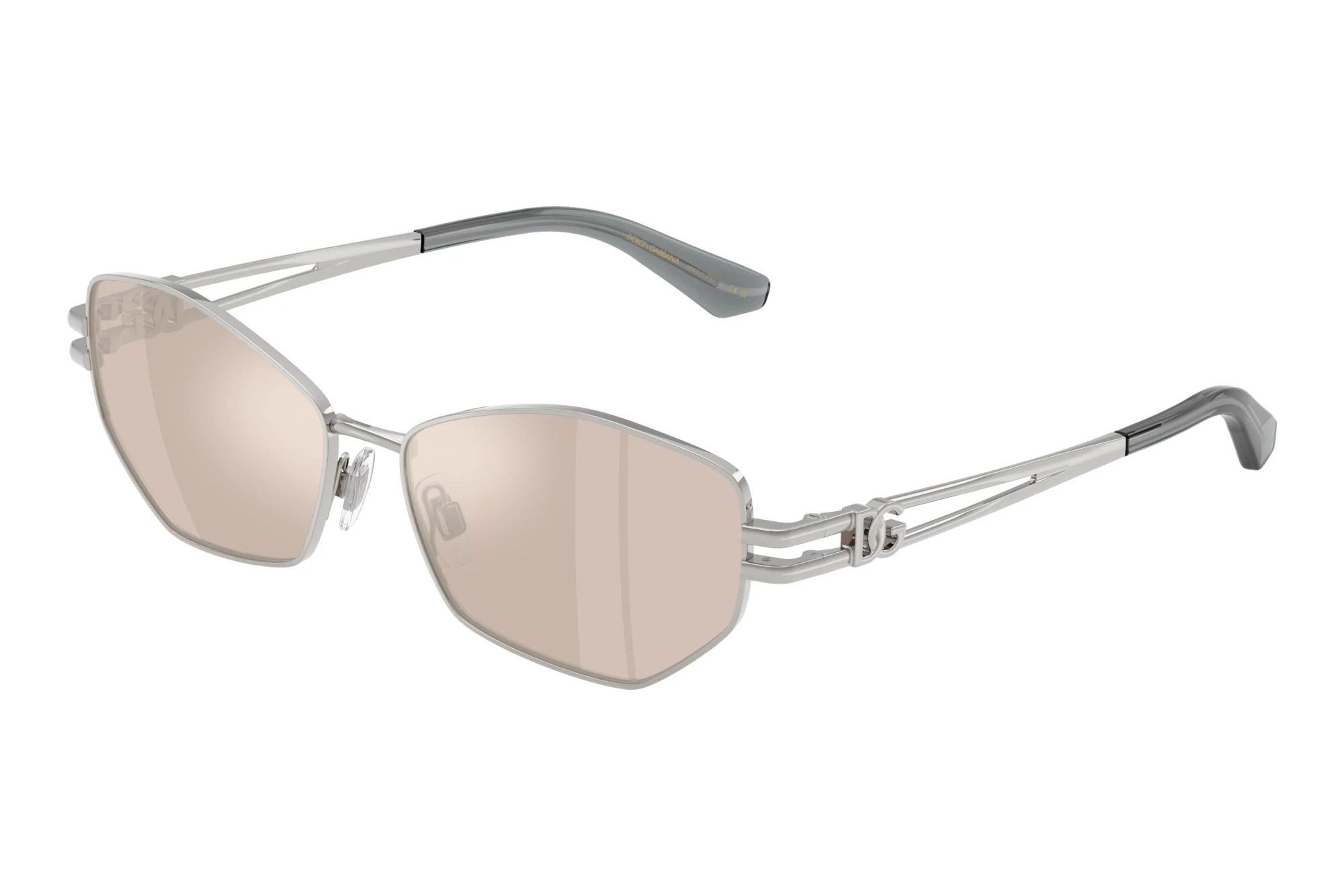 Dolce & Gabbana DG2338 05/0V Clear Mirror Real White GoldSilver Dolce & Gabbana DG2338 05/0V Clear Mirror Real White GoldSilver