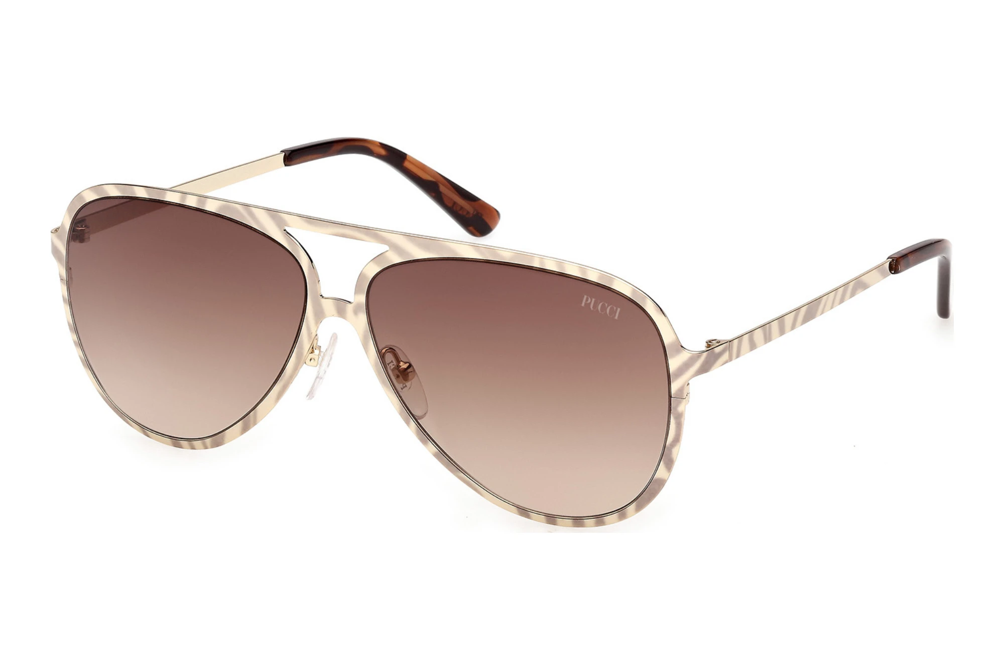 Emilio Pucci EP0247 32F braun verlaufendGlänzend Blassgold Emilio Pucci EP0247 32F braun verlaufendGlänzend Blassgold