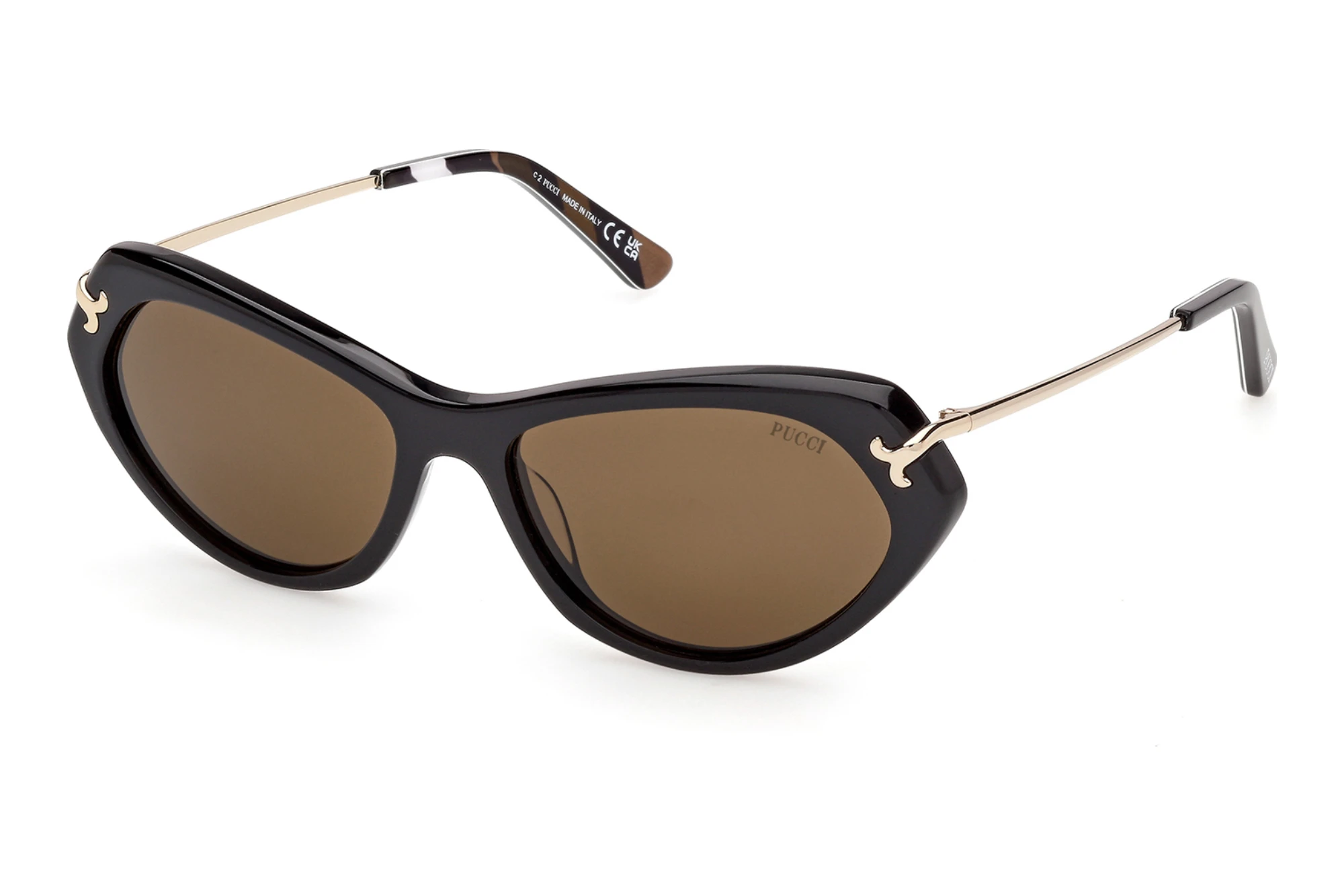 Emilio Pucci EP0251 01E braunGlänzend Schwarz Emilio Pucci EP0251 01E braunGlänzend Schwarz