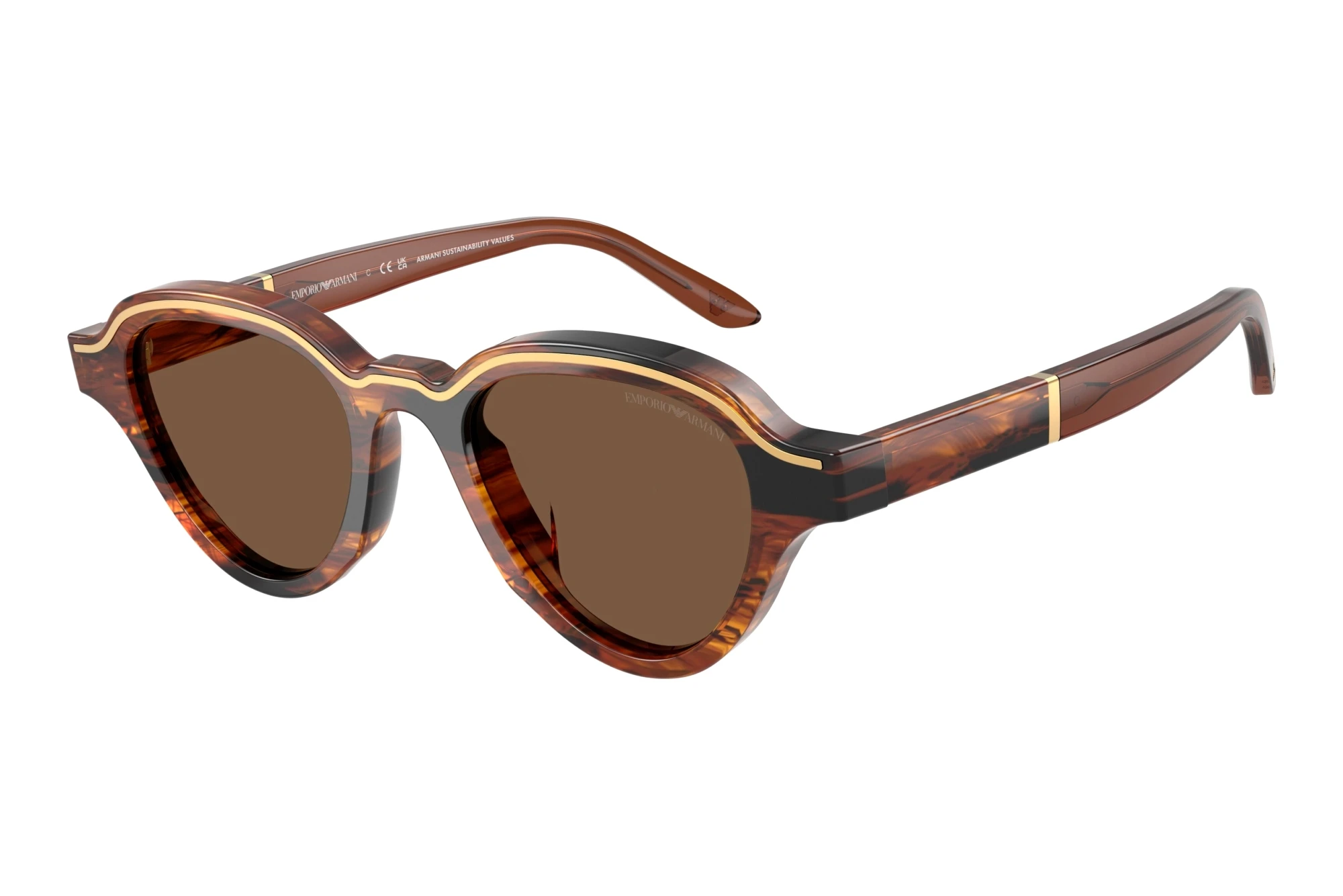 Emporio Armani EA4264U 633973 BrownStriped Dark Brown Emporio Armani EA4264U 633973 BrownStriped Dark Brown