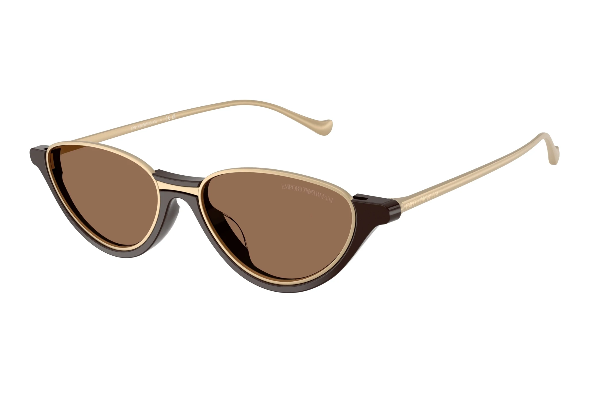 Emporio Armani EA4288U 645873 Dark BrownShiny Brown Emporio Armani EA4288U 645873 Dark BrownShiny Brown