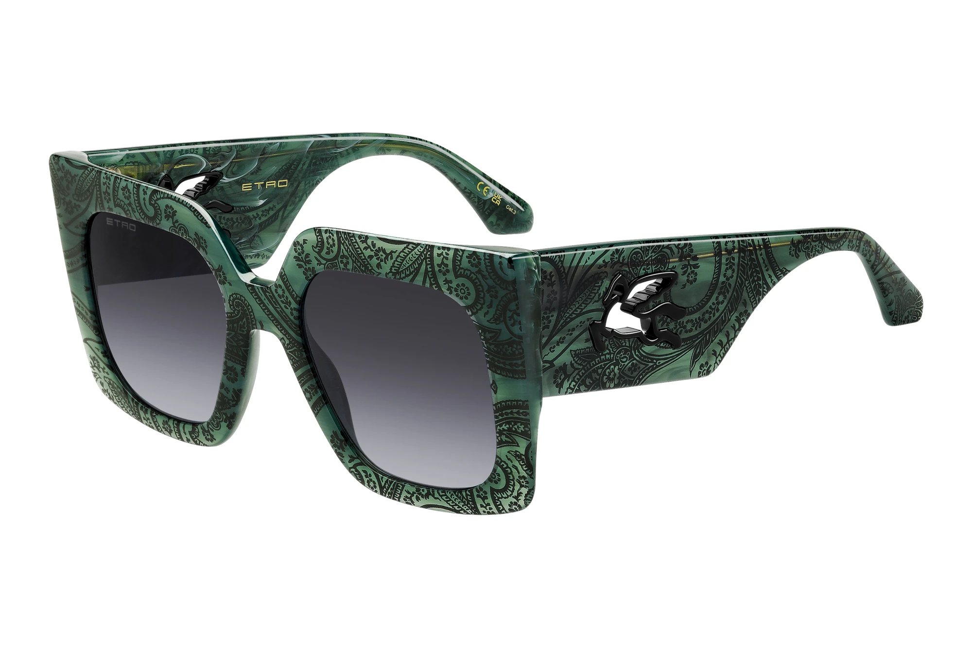 Etro ETRO 0075/S JRI/9O DARK GREY SHADEDMARBLE GREEN Etro ETRO 0075/S JRI/9O DARK GREY SHADEDMARBLE GREEN