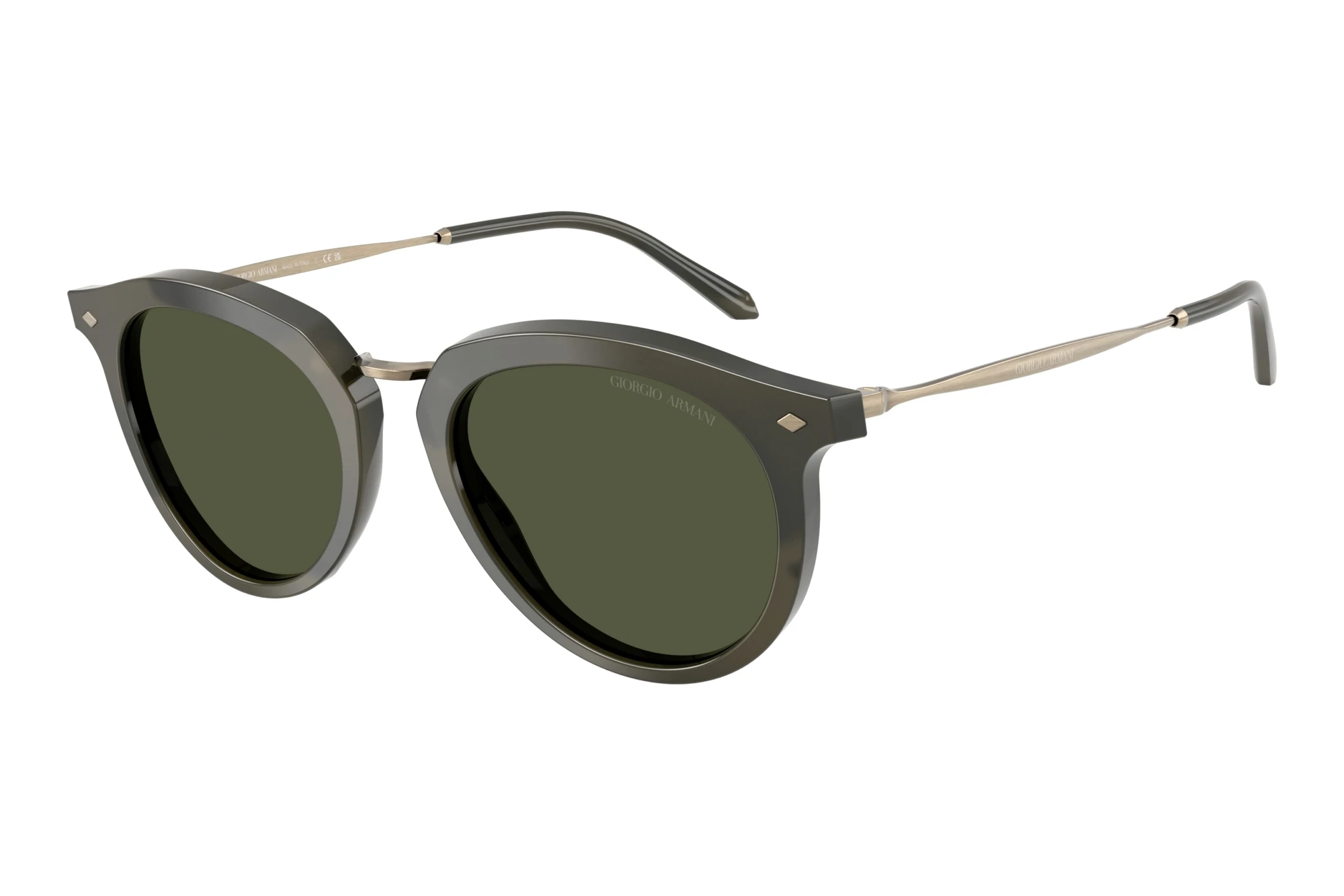 Giorgio Armani AR6191 646852 GreenShiny Stripped Green Giorgio Armani AR6191 646852 GreenShiny Stripped Green