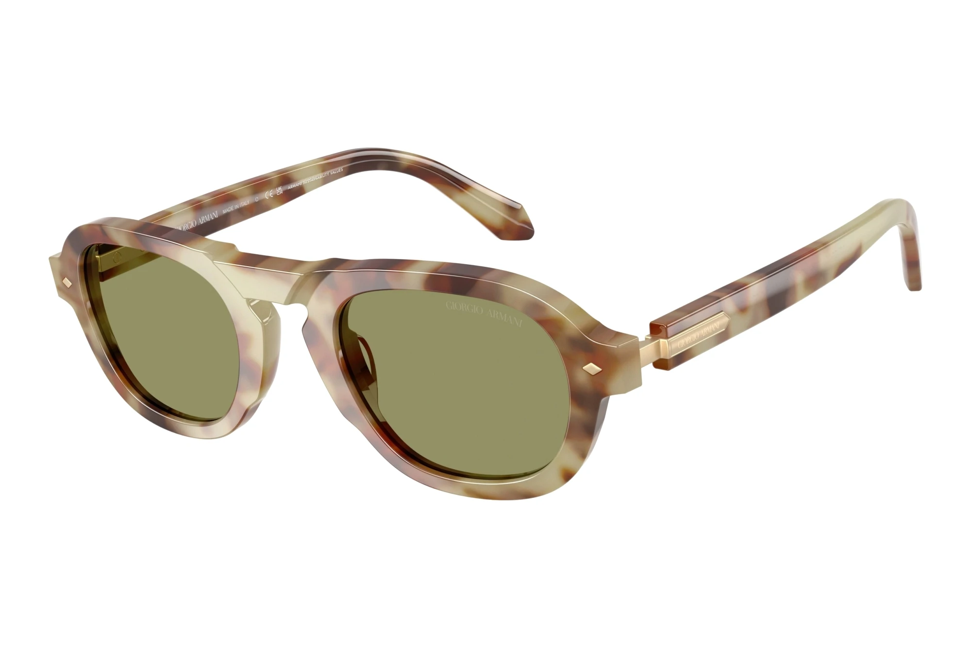 Giorgio Armani AR8244 629914 GreenBrown Mint Tortoise Giorgio Armani AR8244 629914 GreenBrown Mint Tortoise