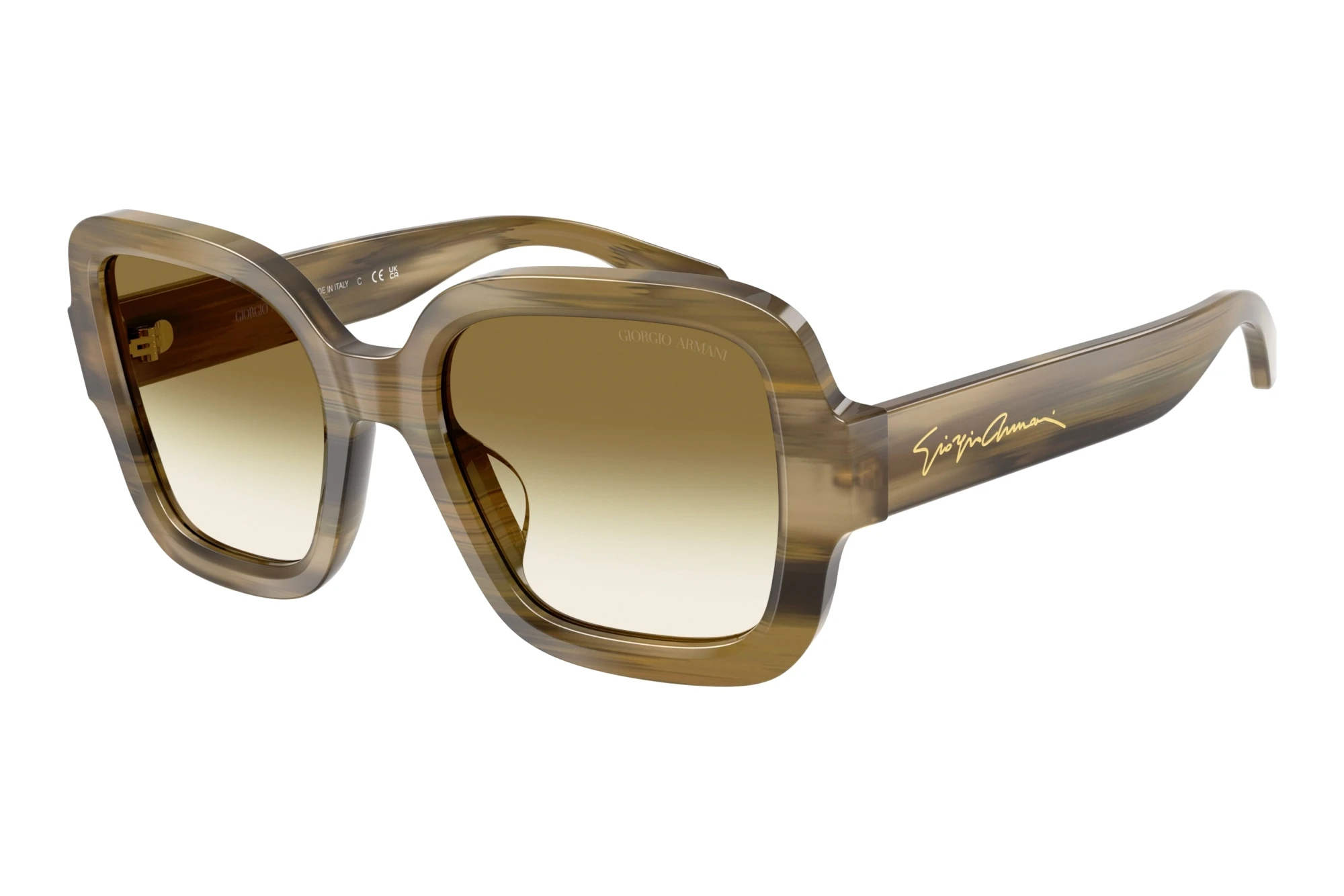 Giorgio Armani AR8268U 64808E Clear Gradient Dark GreenStriped Green Giorgio Armani AR8268U 64808E Clear Gradient Dark GreenStriped Green