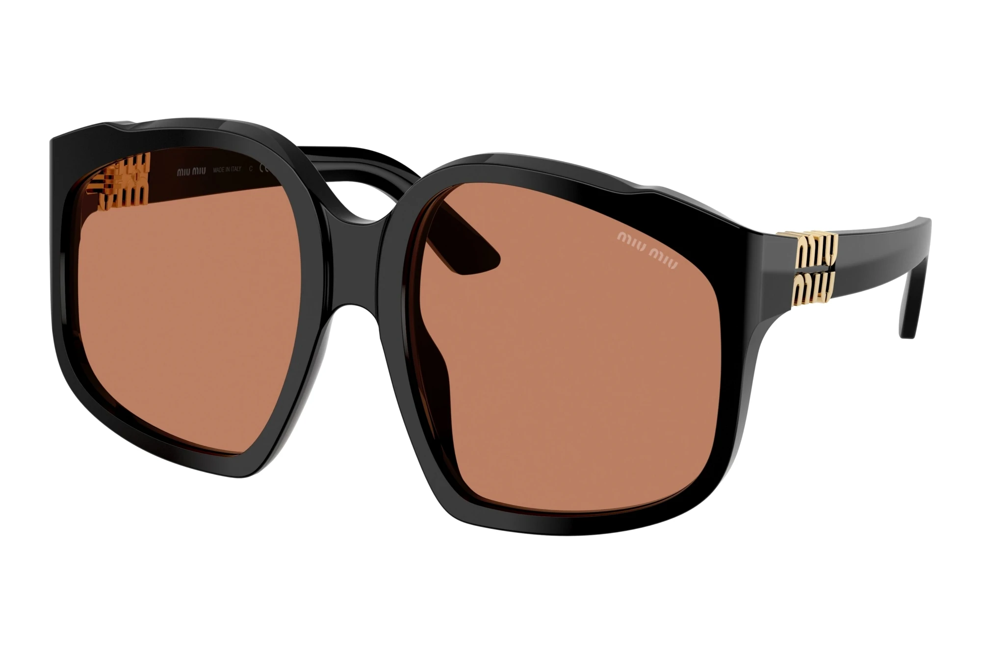 Miu Miu MU A07S 16K90Q BrownBlack Miu Miu MU A07S 16K90Q BrownBlack