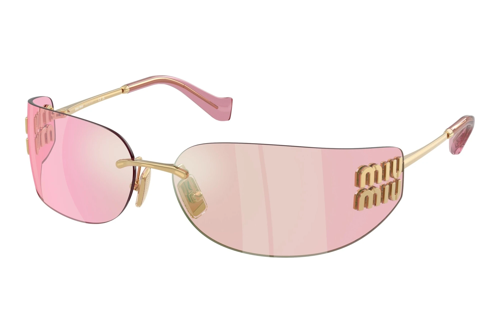 Miu Miu MU A51S 5AK90Y Pink InfraredGold Miu Miu MU A51S 5AK90Y Pink InfraredGold