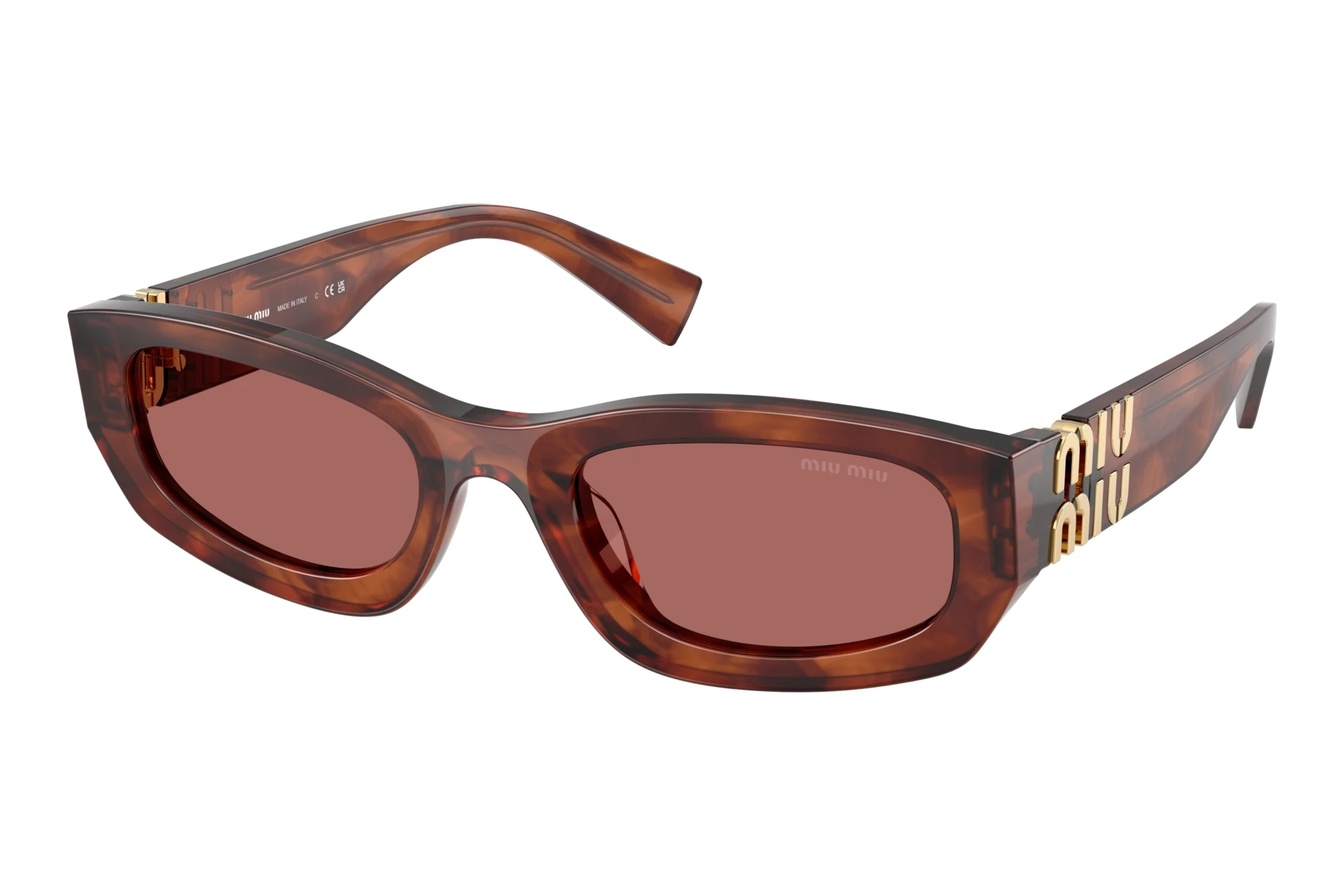 Miu Miu MU B04S 26E80B Dark VioletStriped Tobacco Miu Miu MU B04S 26E80B Dark VioletStriped Tobacco