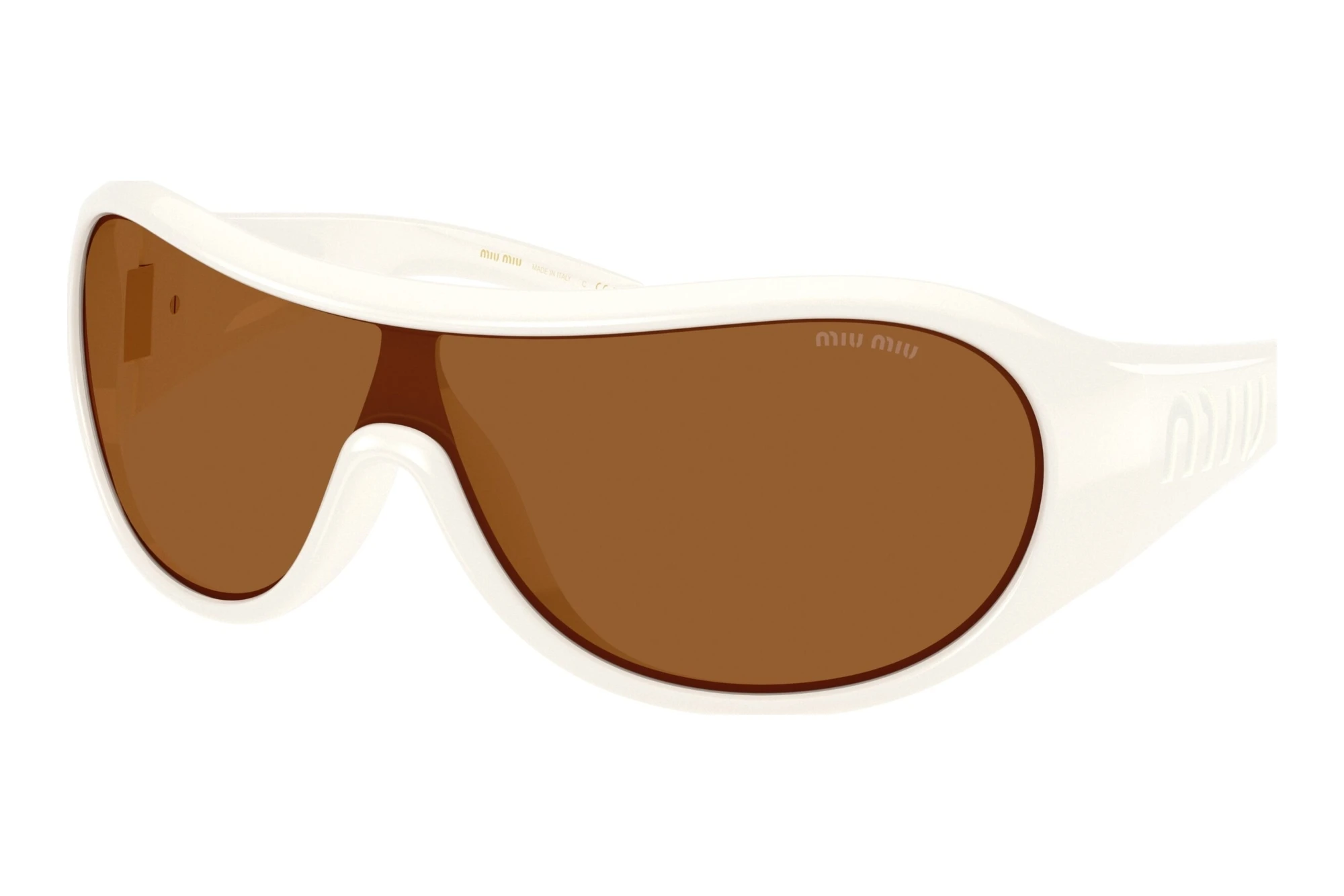 Miu Miu MU B14SU 17K20V Dark BronzeWhite Miu Miu MU B14SU 17K20V Dark BronzeWhite