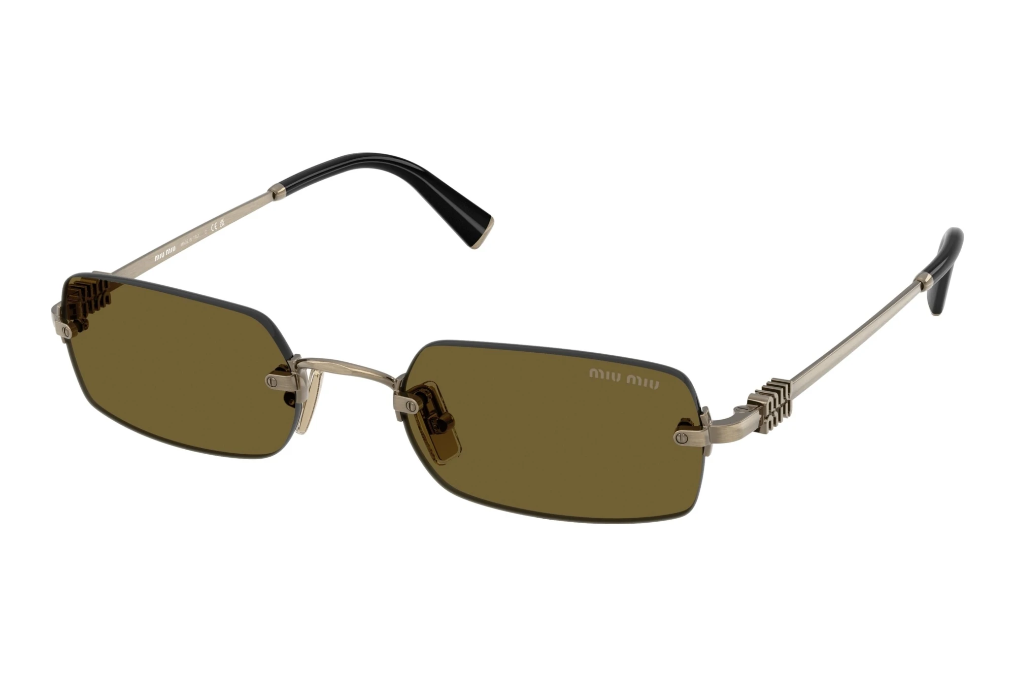Miu Miu MU B50S 26C09Z Dark BrownOld Gold Miu Miu MU B50S 26C09Z Dark BrownOld Gold